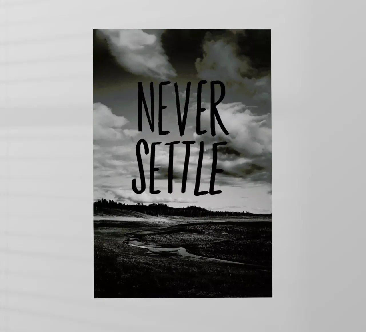 Never Settle pellicola backlit da Leah Flores