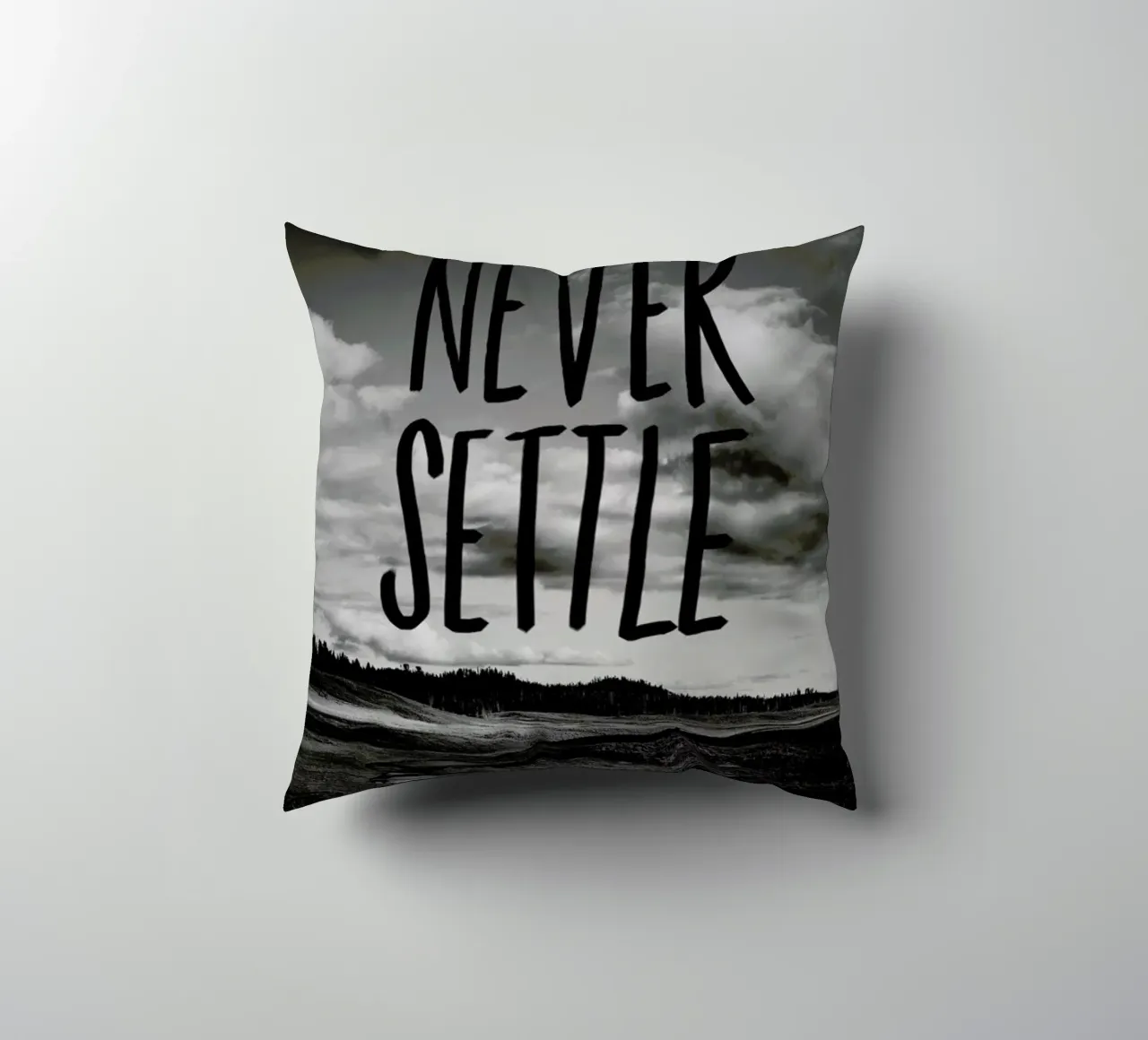 Never Settle cuscino da Leah Flores