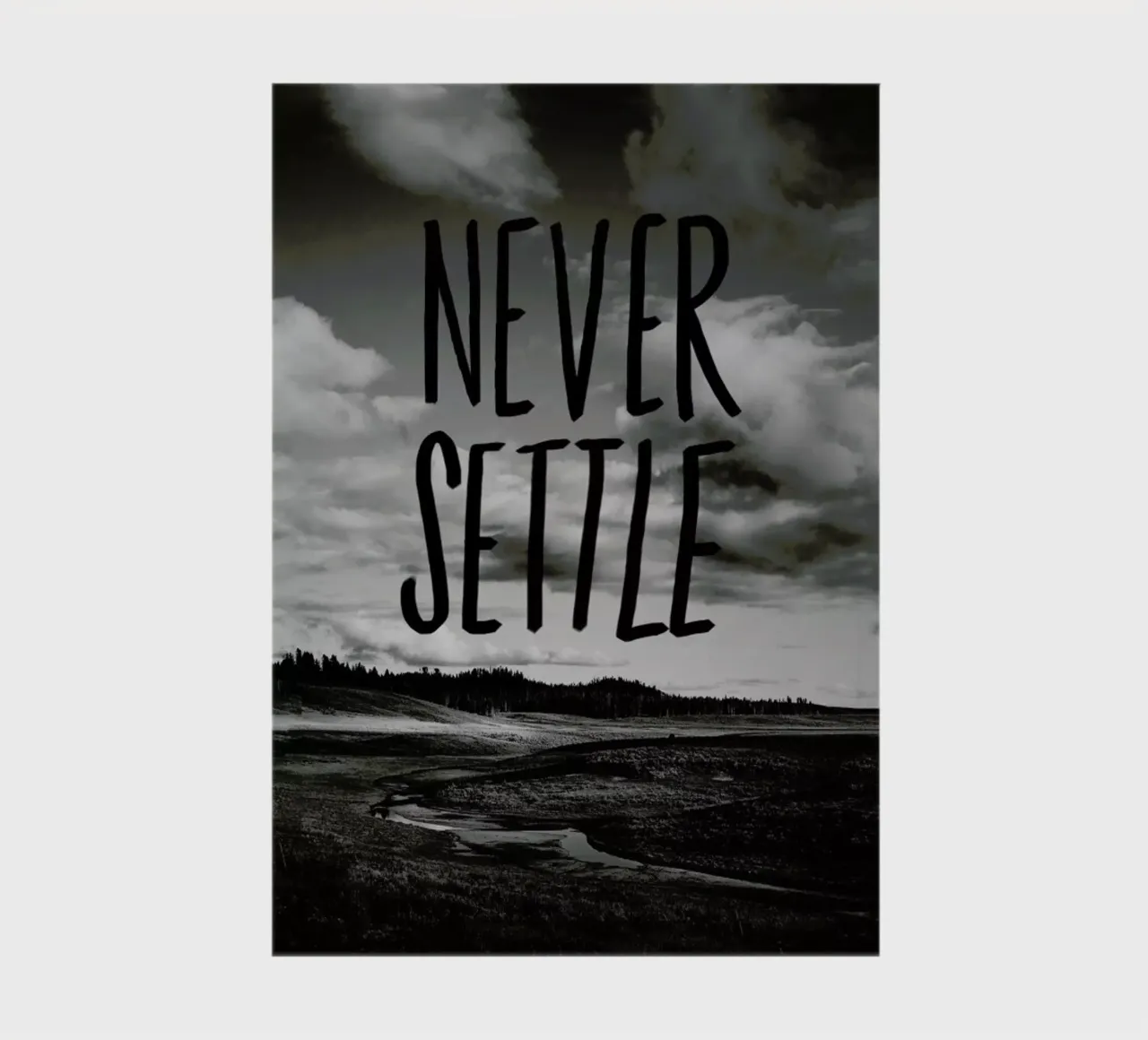 Never Settle notebook by Leah Flores