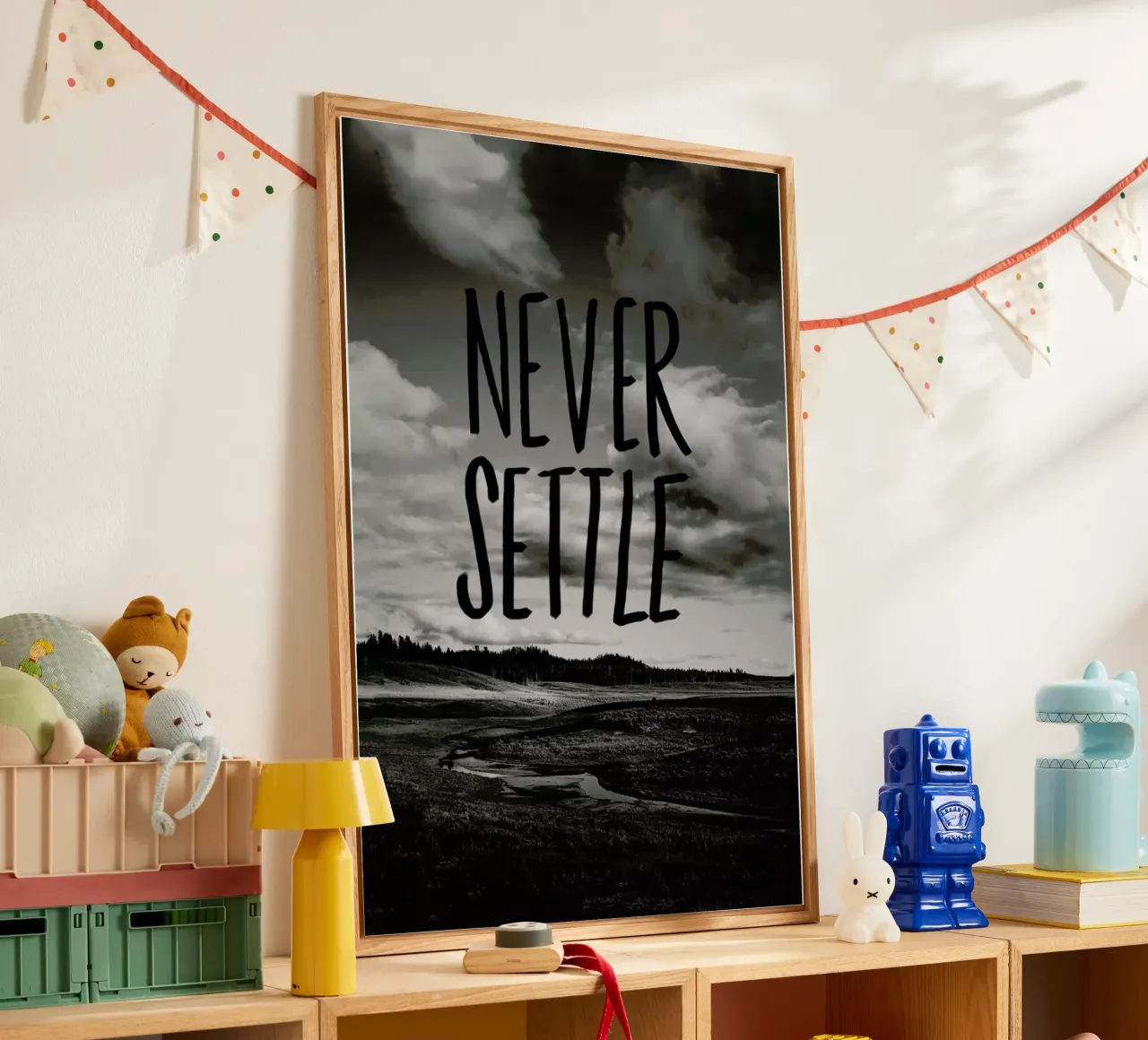Never Settle plexiglass da Leah Flores
