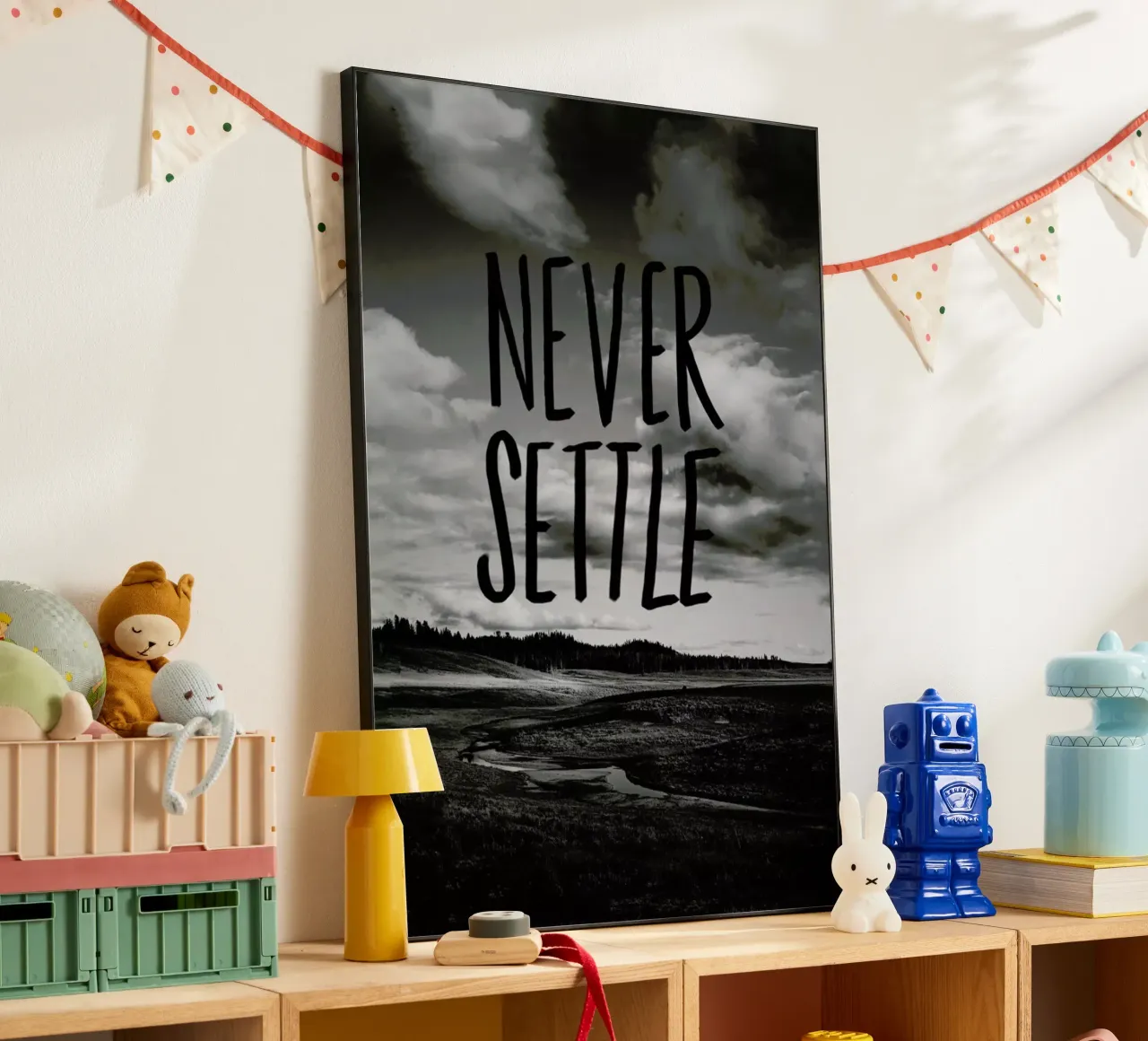 Never Settle alluminio dibond da Leah Flores