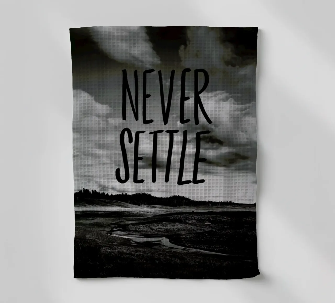 Never Settle canovaccio da cucina da Leah Flores