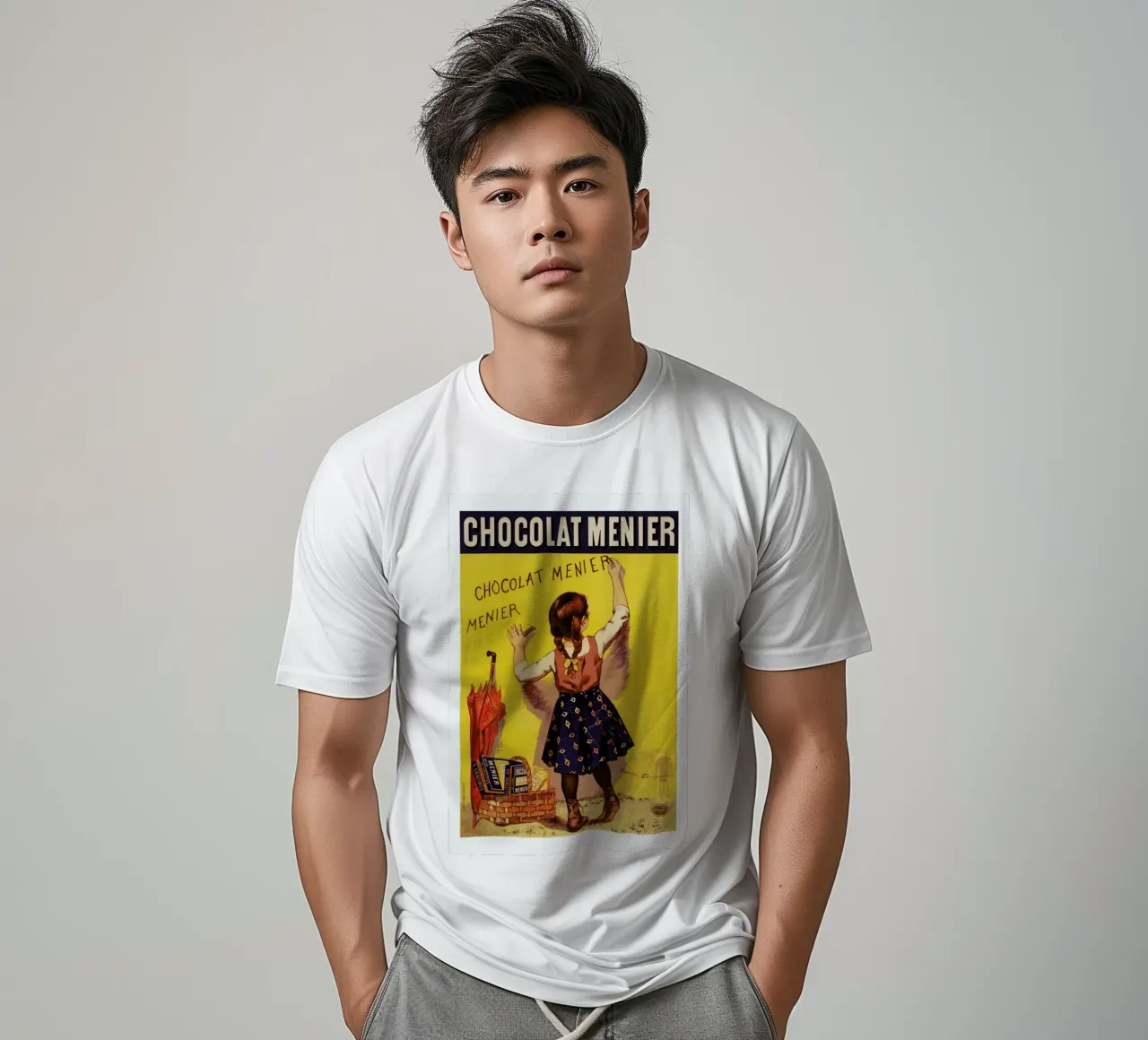 Poster for Chocolat Menier, Firmin Bouisset t-shirt da Artokoloro Quint Lox Ltd