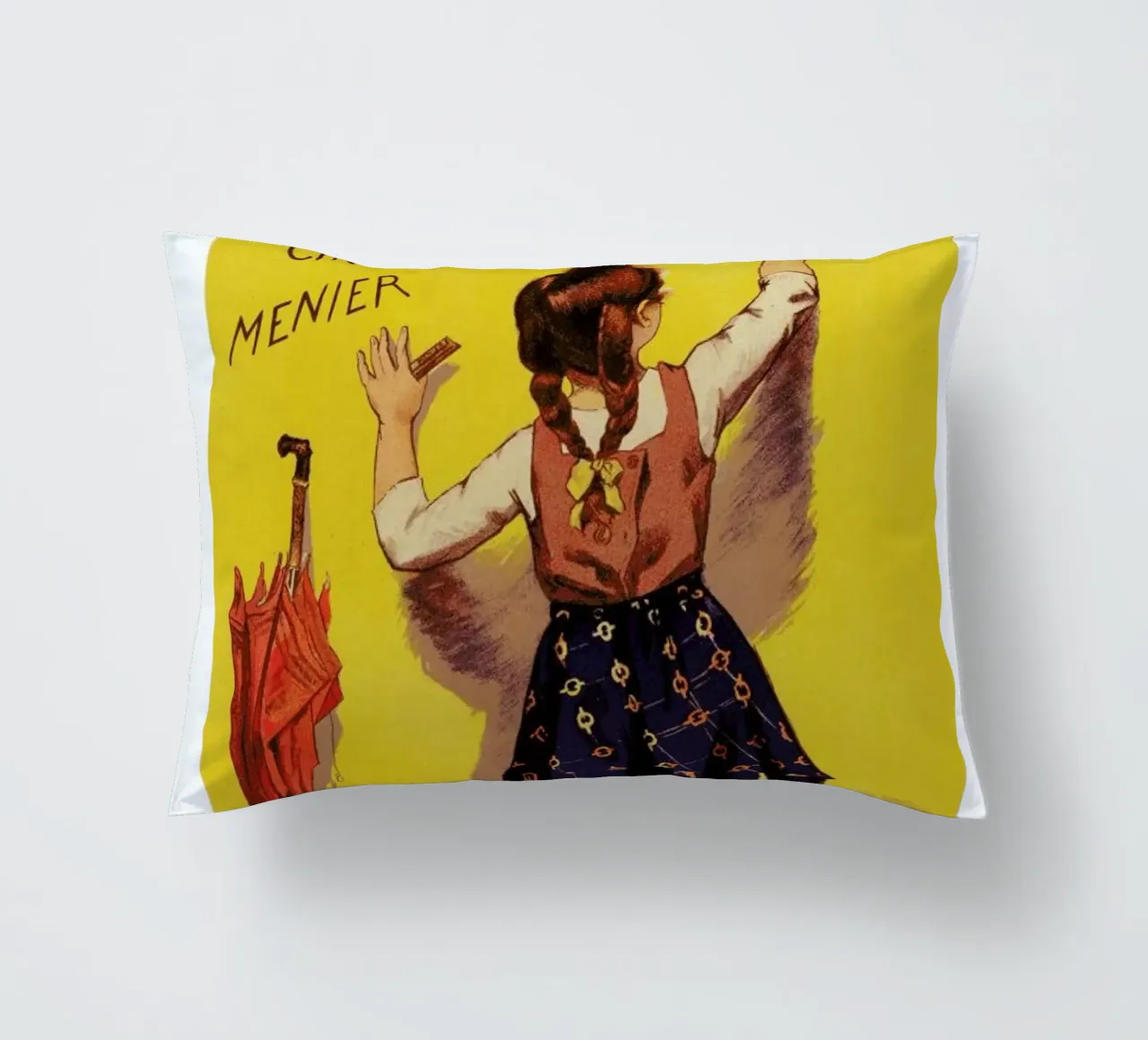 Poster for Chocolat Menier, Firmin Bouisset cuscino da Artokoloro Quint Lox Ltd