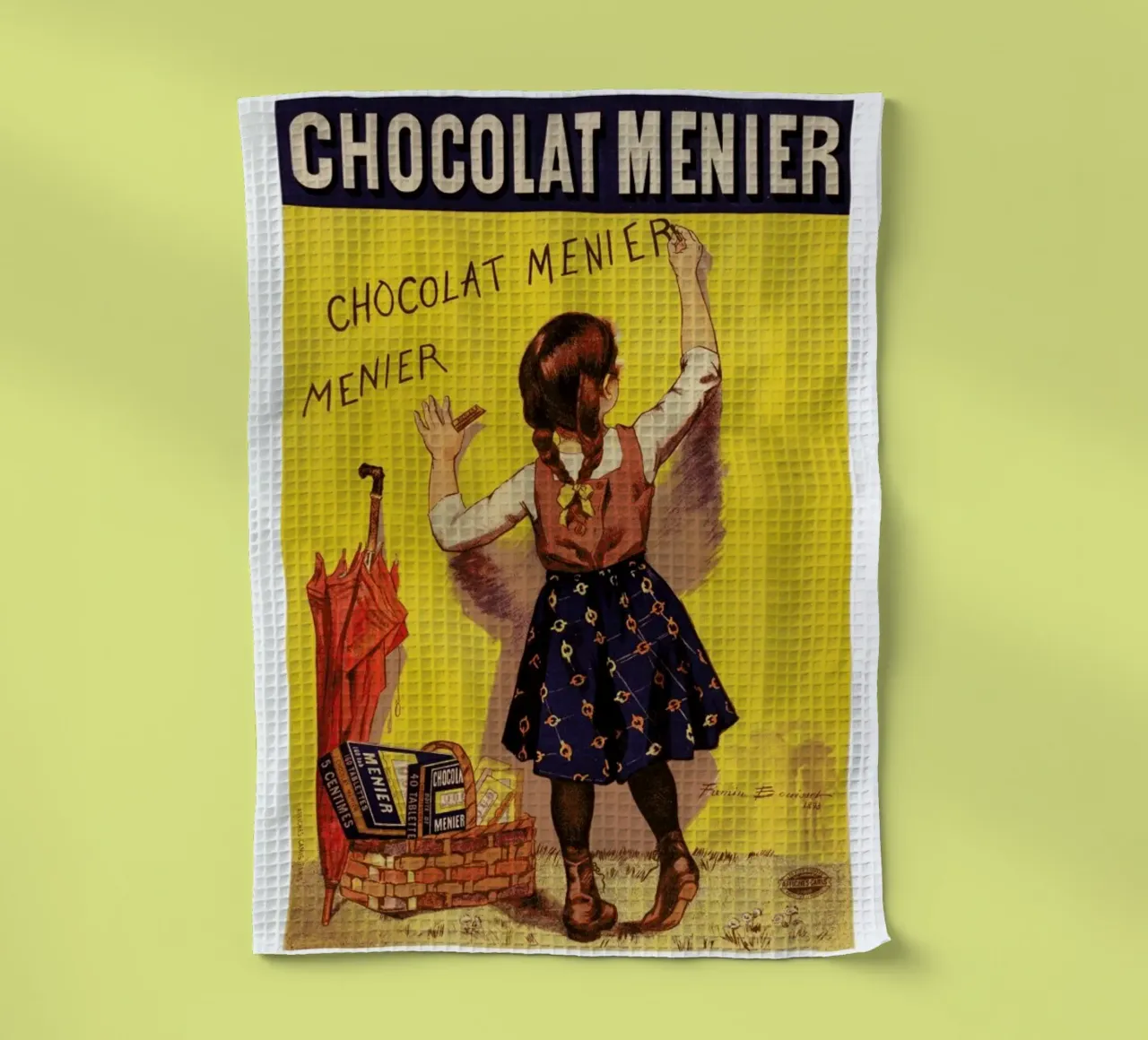 Poster for Chocolat Menier, Firmin Bouisset canovaccio da cucina da Artokoloro Quint Lox Ltd