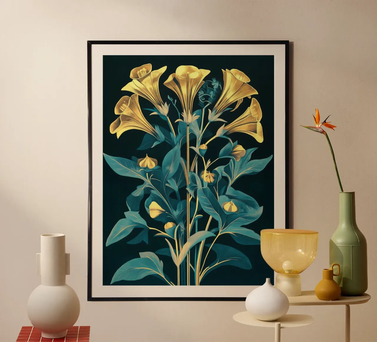 Fiori d'oro vintage poster da Little Things