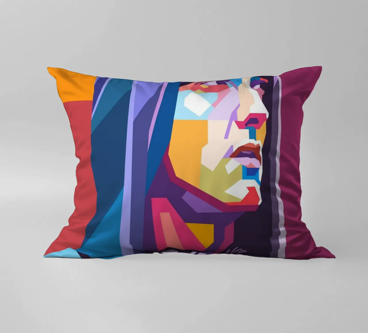 Portrait pop art d'Eminem coussin de Hantamrata