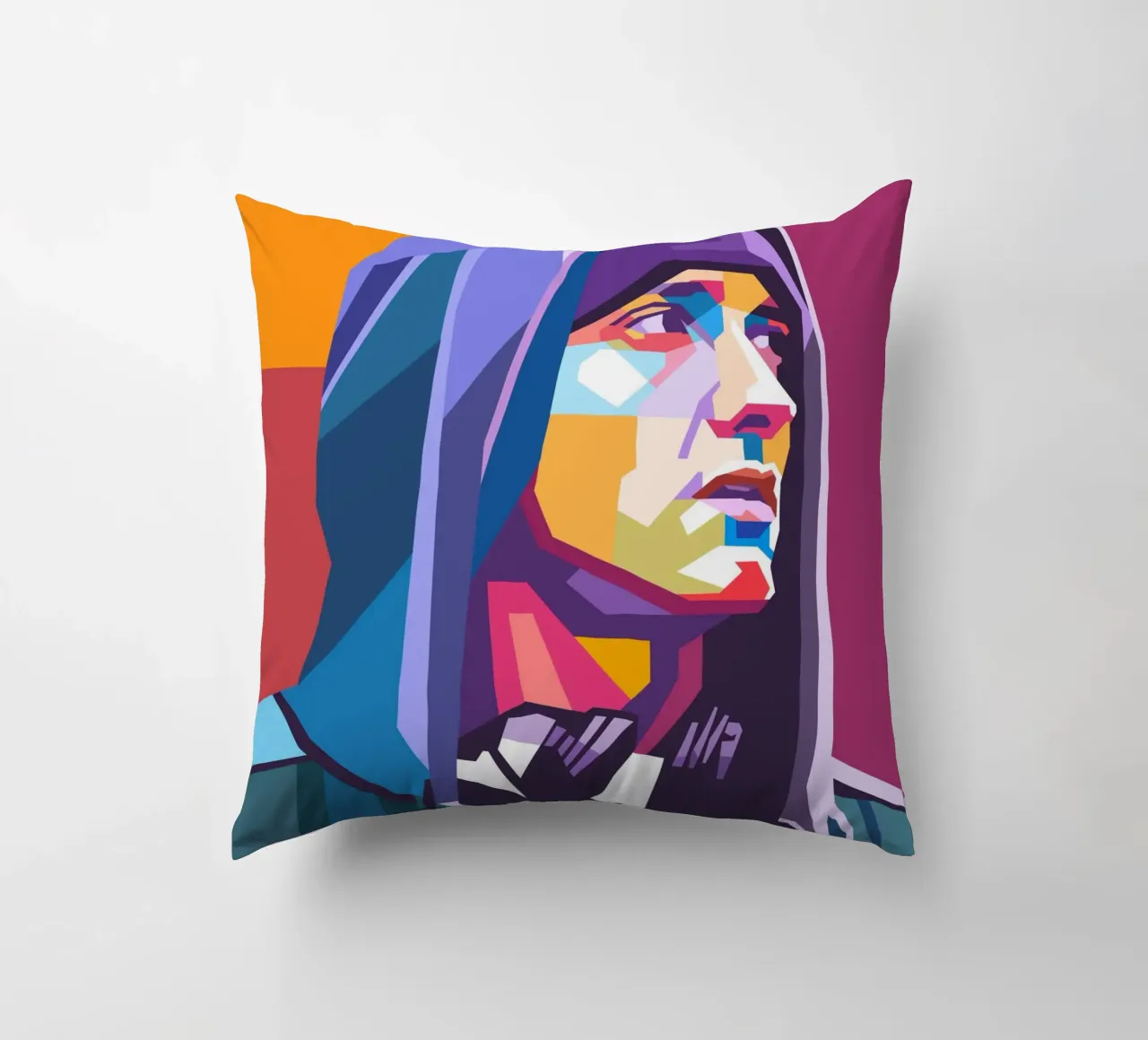 Portrait pop art d'Eminem coussin de Hantamrata