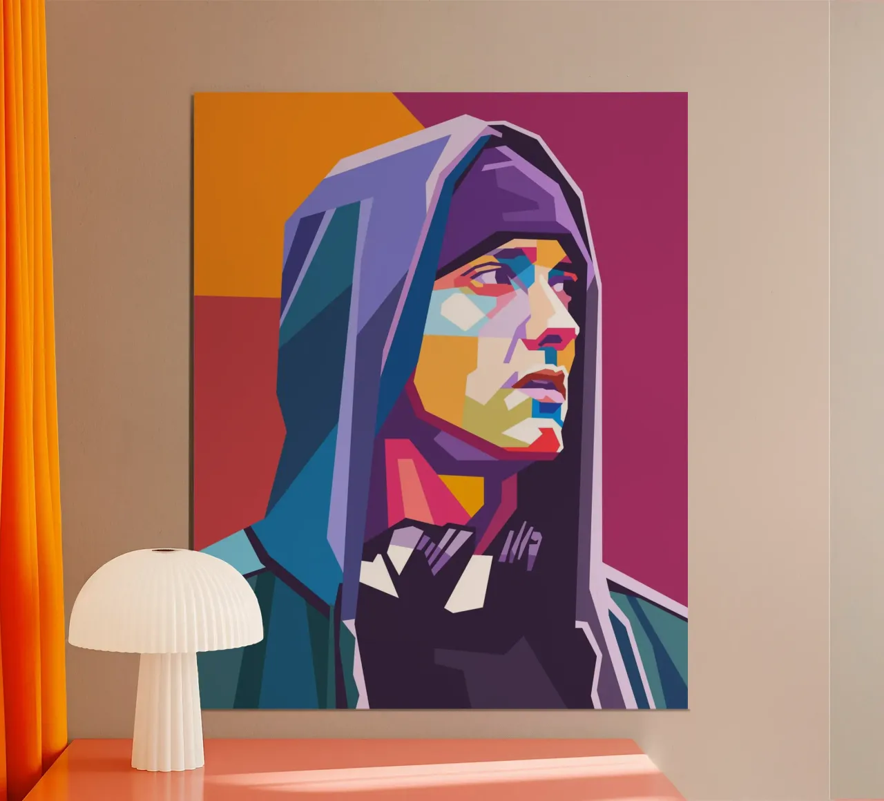 Eminem Pop-Art-Porträt Hahnemühle von Hantamrata
