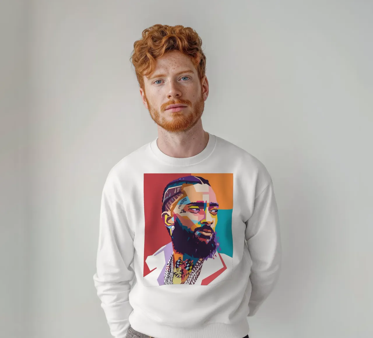 Portrait pop art de Nipsey Hussle sweat de Hantamrata