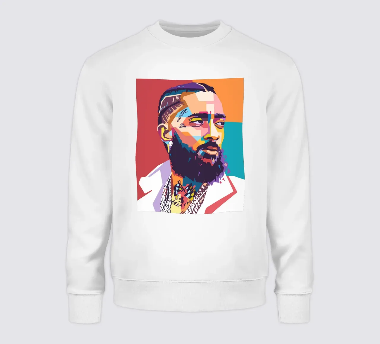 Ritratto pop art di Nipsey Hussle felpa da Hantamrata