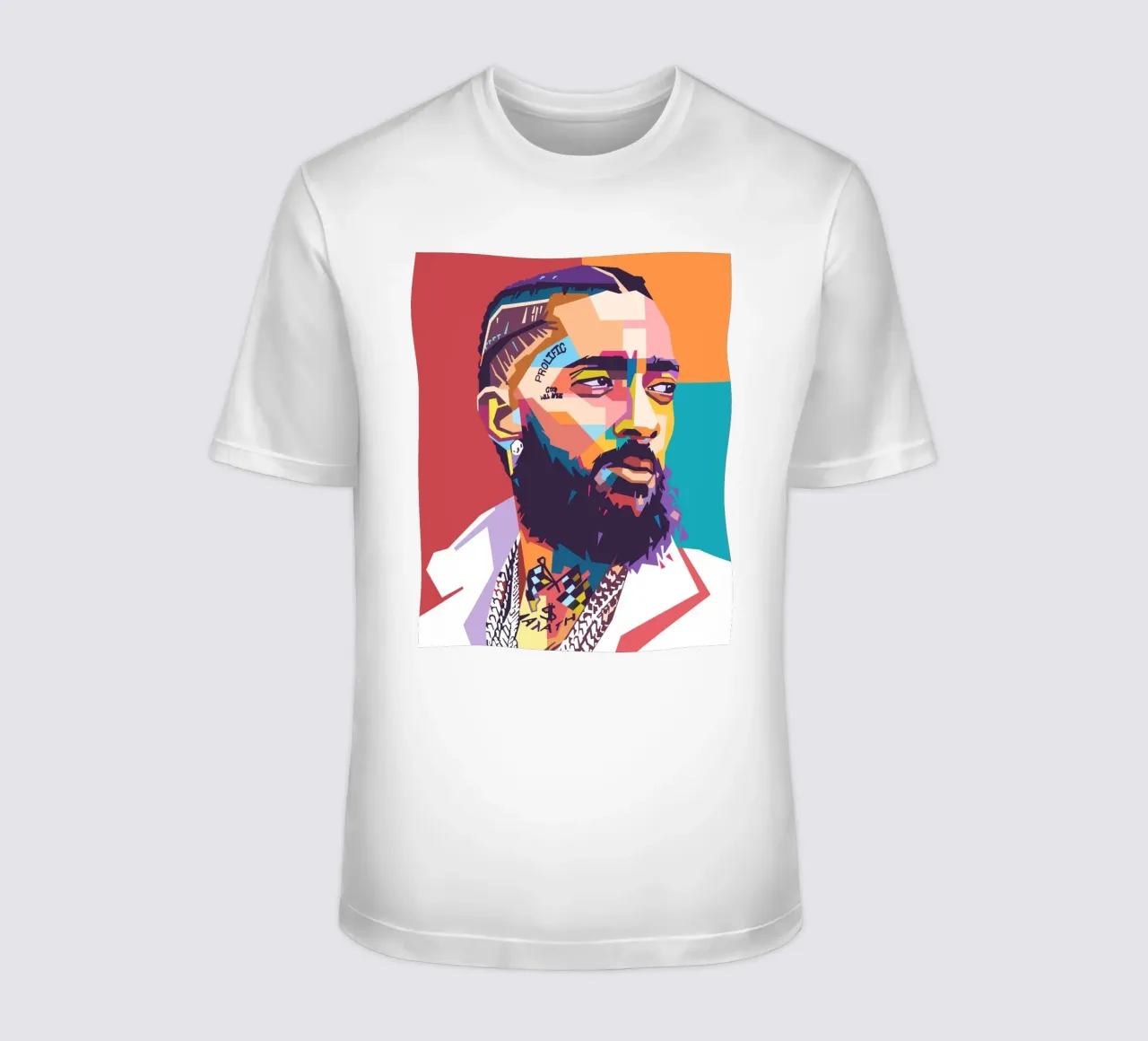 Ritratto pop art di Nipsey Hussle t-shirt da Hantamrata