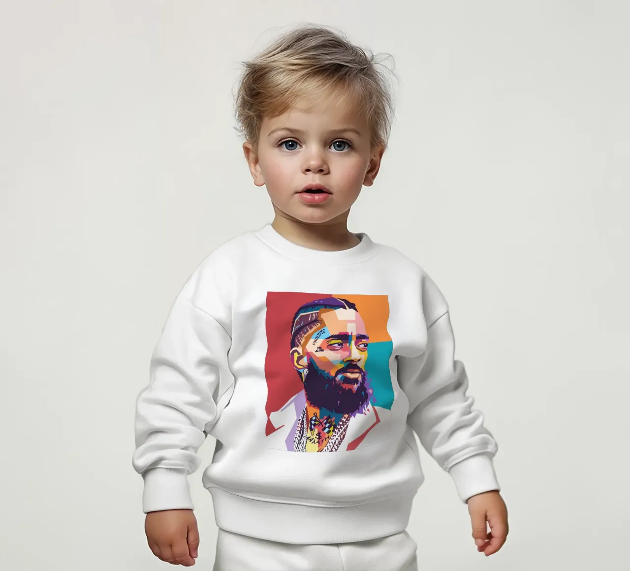 Retrato pop art de Nipsey Hussle sudadera de bebé de Hantamrata