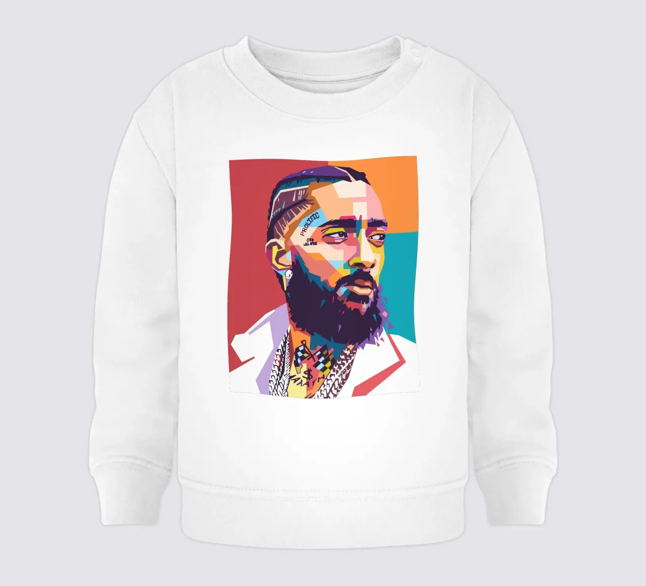 Retrato pop art de Nipsey Hussle sudadera de bebé de Hantamrata