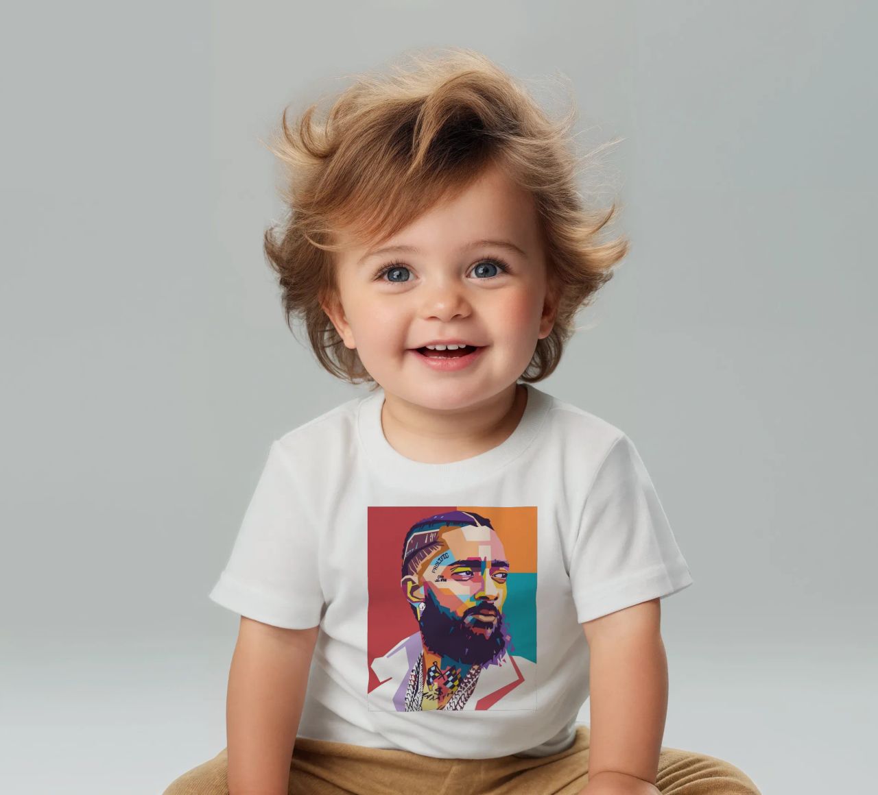 Ritratto pop art di Nipsey Hussle maglietta neonato da Hantamrata