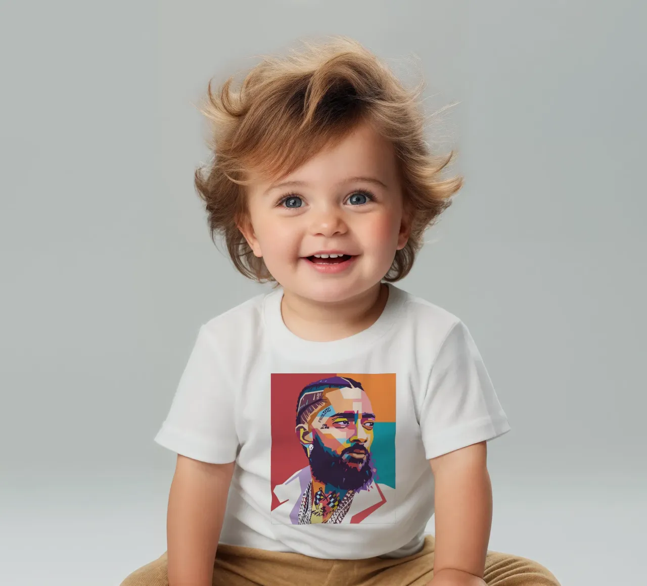 Ritratto pop art di Nipsey Hussle maglietta neonato da Hantamrata