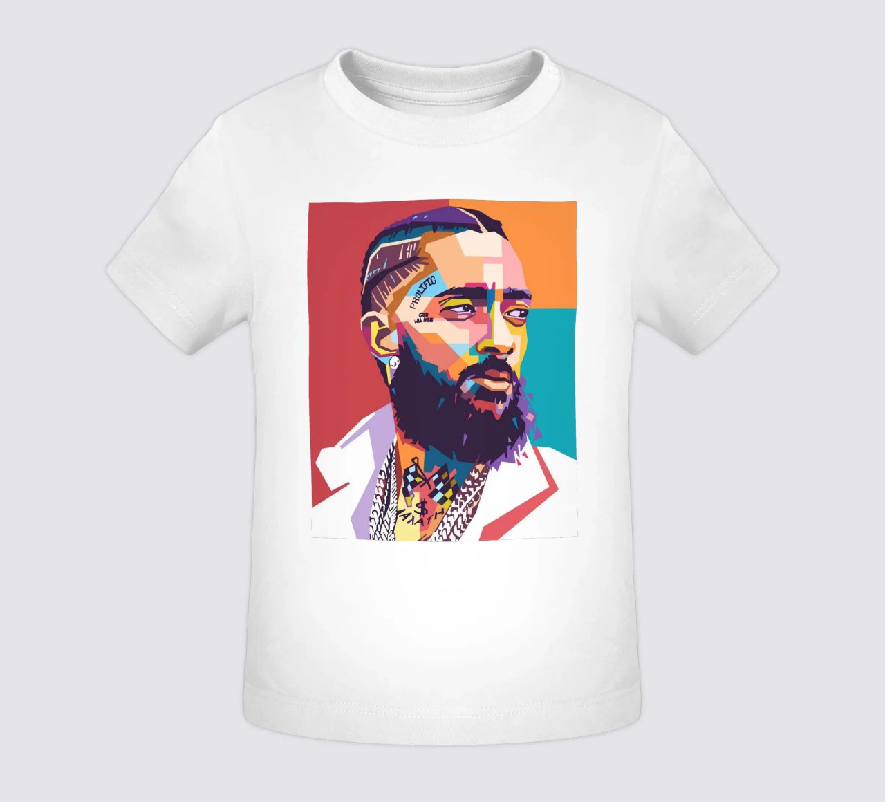 Ritratto pop art di Nipsey Hussle maglietta neonato da Hantamrata
