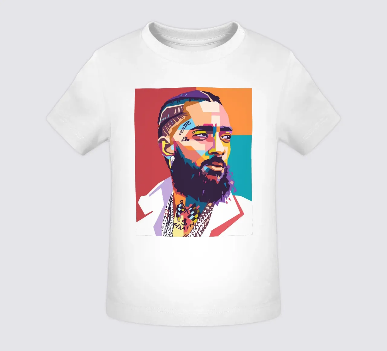 Ritratto pop art di Nipsey Hussle maglietta neonato da Hantamrata