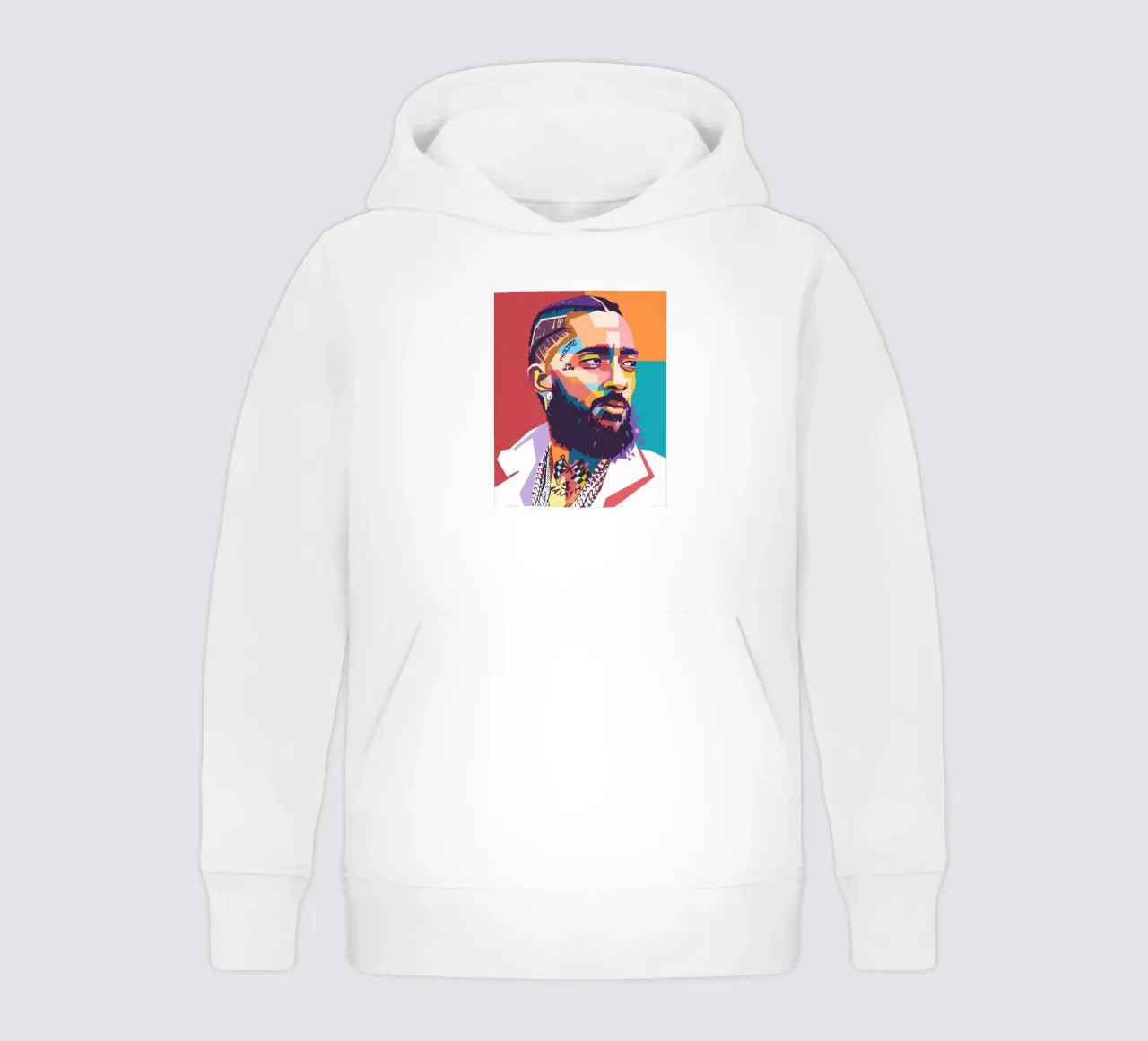 Ritratto pop art di Nipsey Hussle felpa bambino con cappuccio da Hantamrata