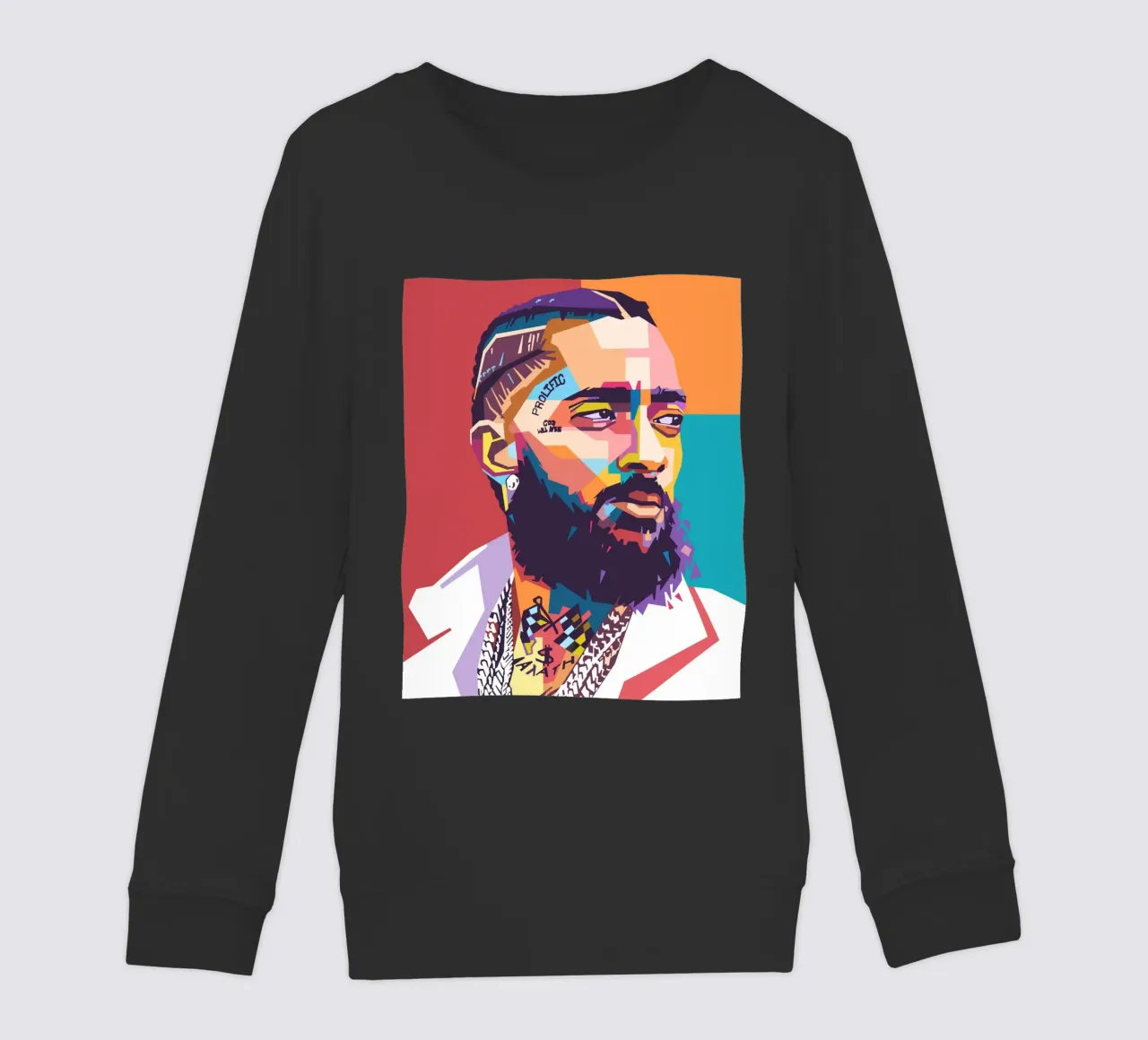 Ritratto pop art di Nipsey Hussle felpa bambino da Hantamrata