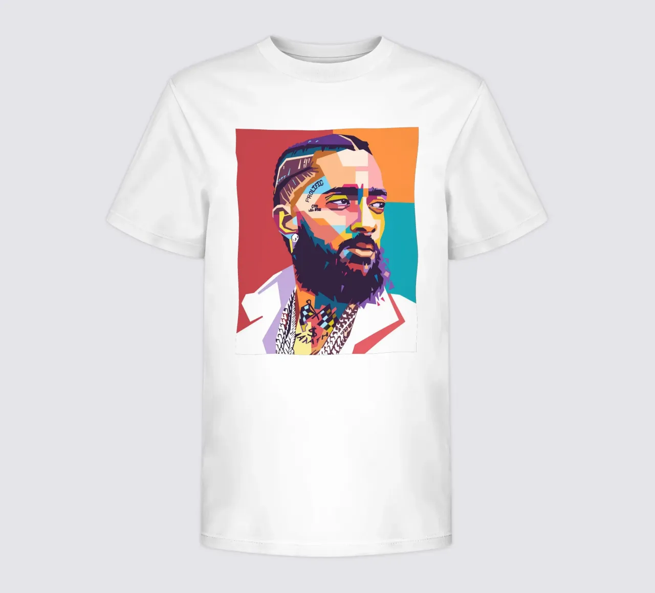 Ritratto pop art di Nipsey Hussle t-shirt bambini da Hantamrata