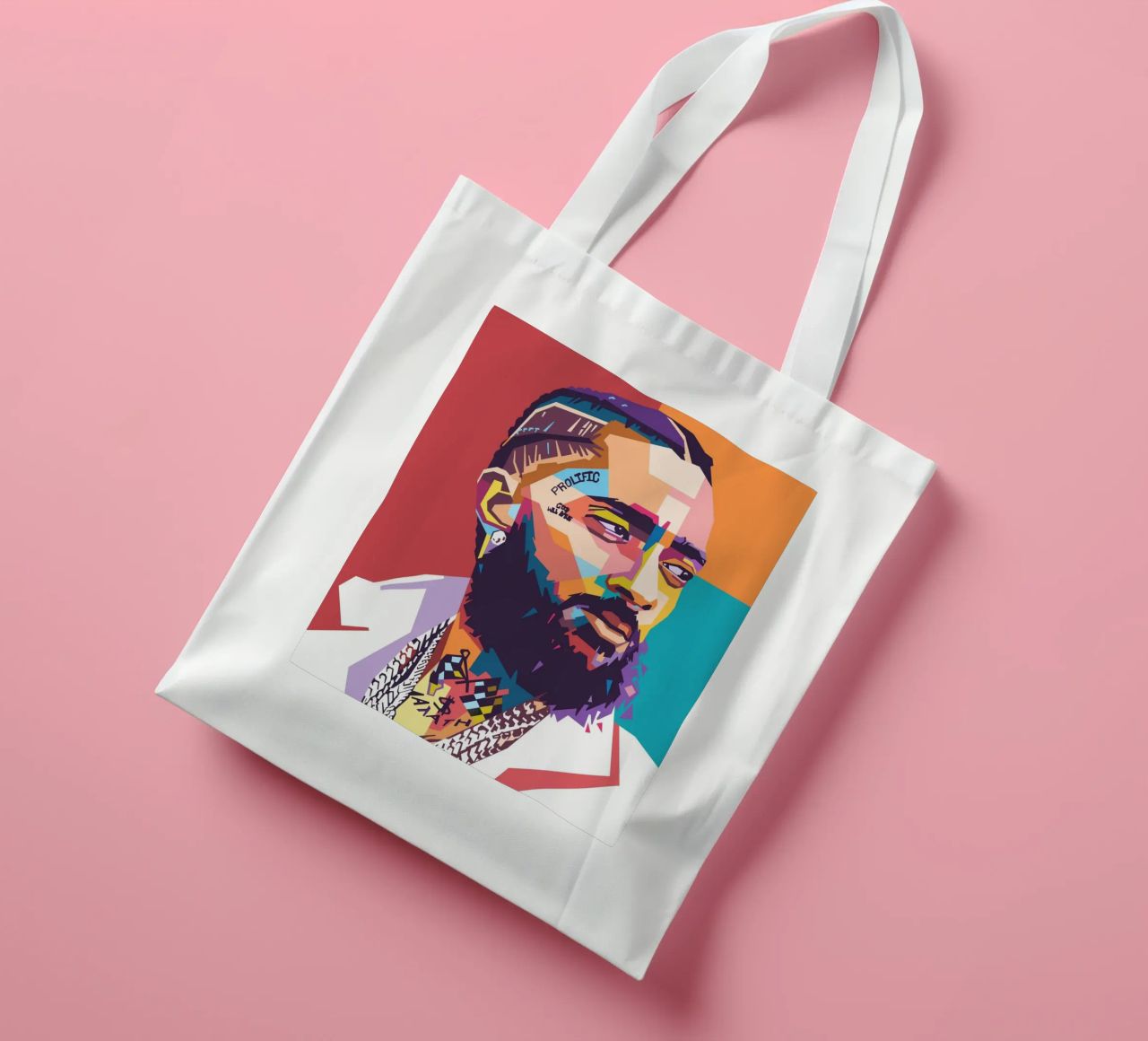 Ritratto pop art di Nipsey Hussle borsa in juta da Hantamrata