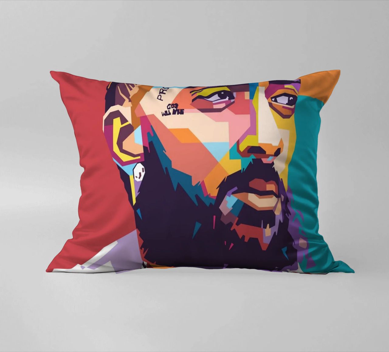 Ritratto pop art di Nipsey Hussle cuscino da Hantamrata