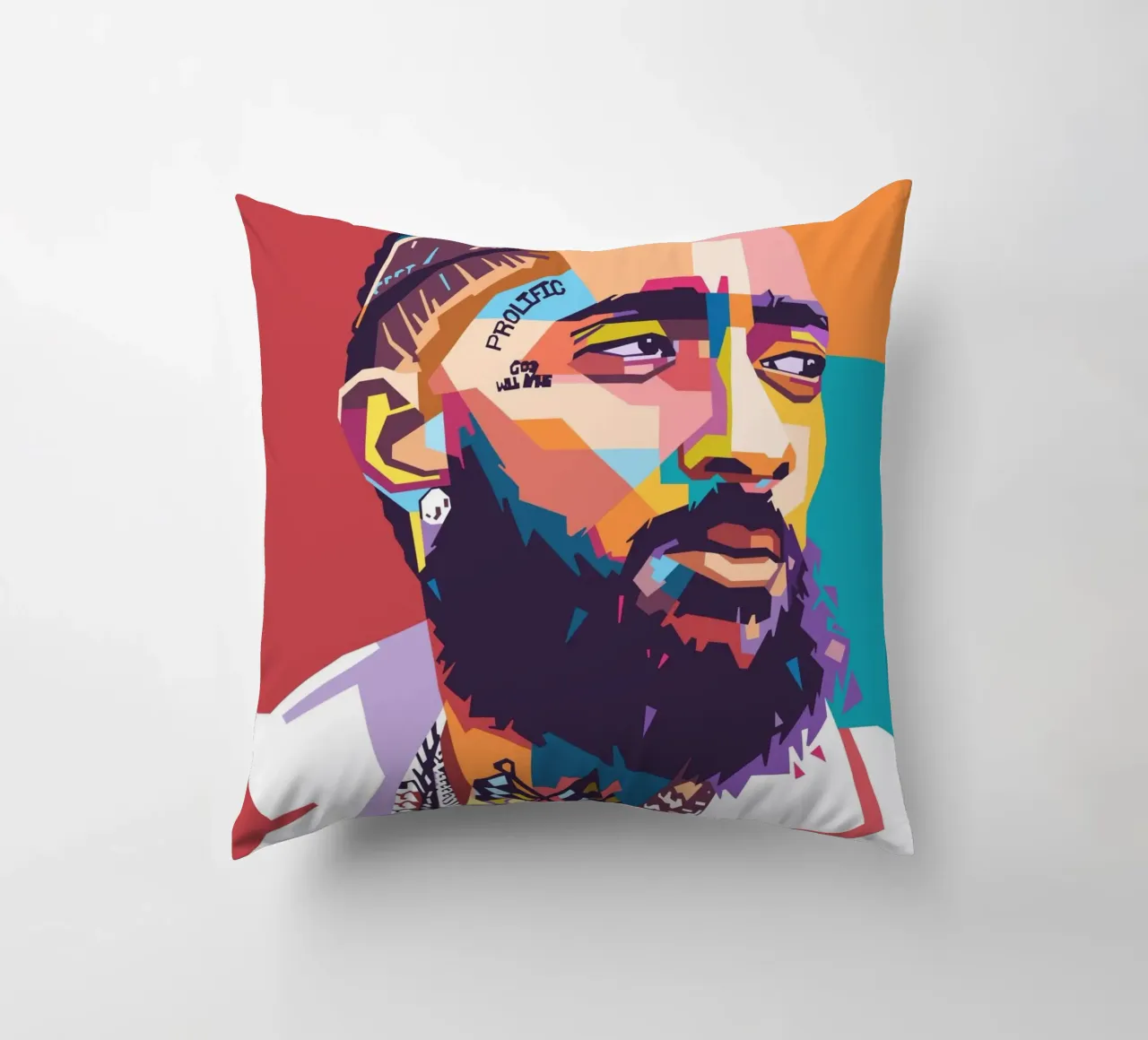 Ritratto pop art di Nipsey Hussle cuscino da Hantamrata