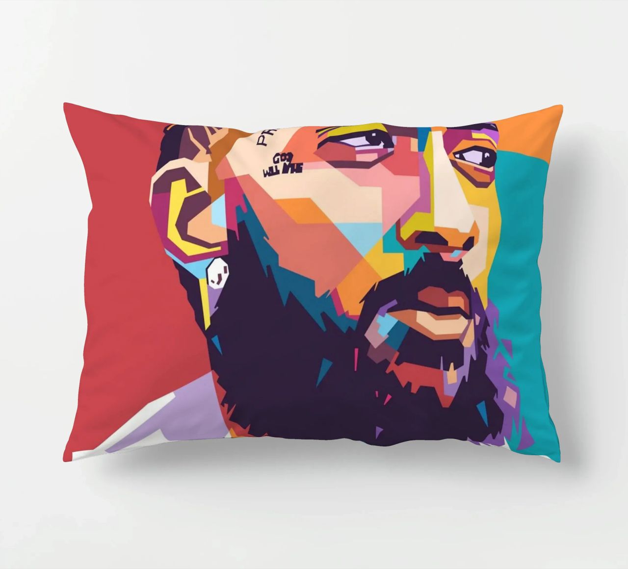 Ritratto pop art di Nipsey Hussle cuscino da Hantamrata