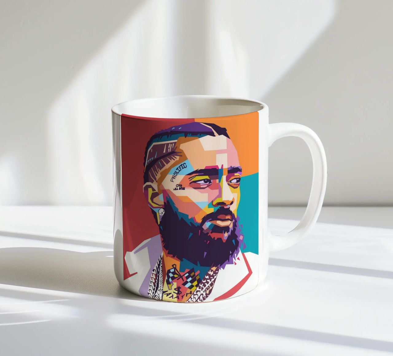 Ritratto pop art di Nipsey Hussle tazza in ceramica da Hantamrata