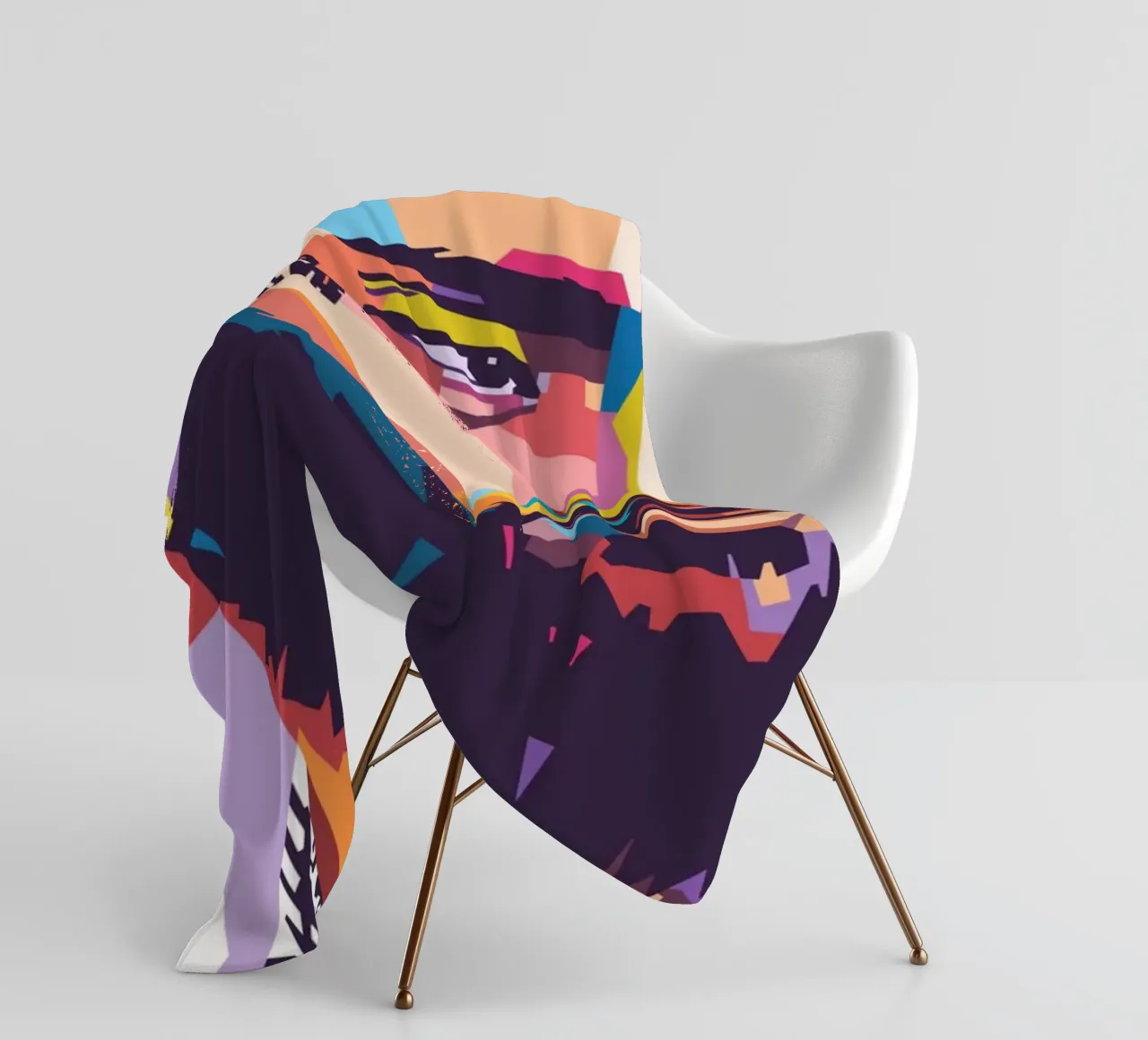 Ritratto pop art di Nipsey Hussle coperta in pile da Hantamrata