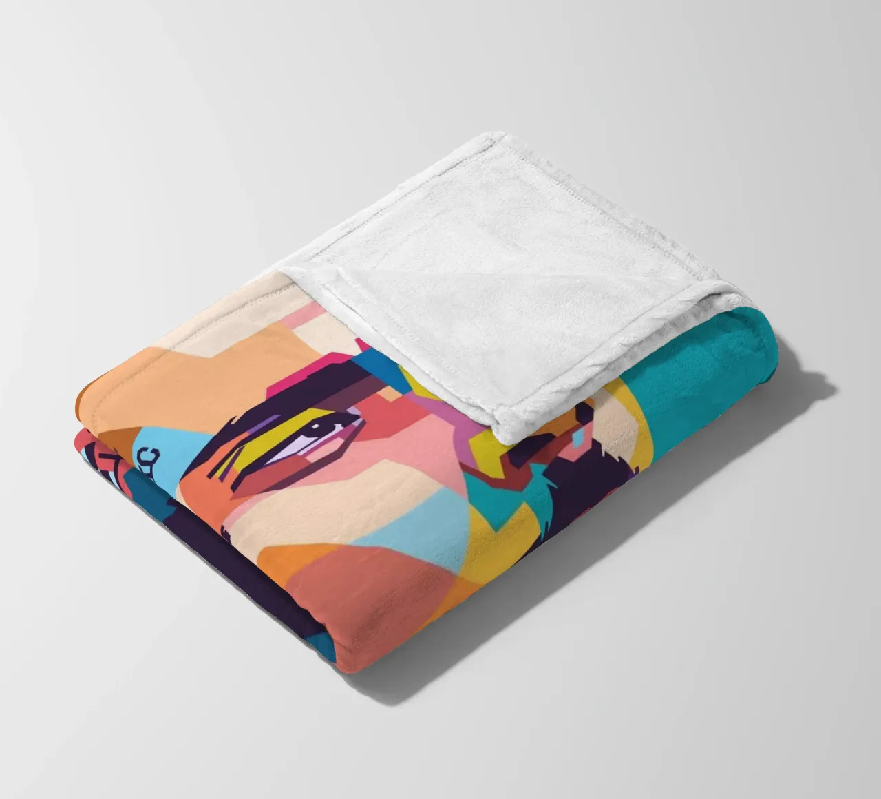 Ritratto pop art di Nipsey Hussle coperta in pile da Hantamrata