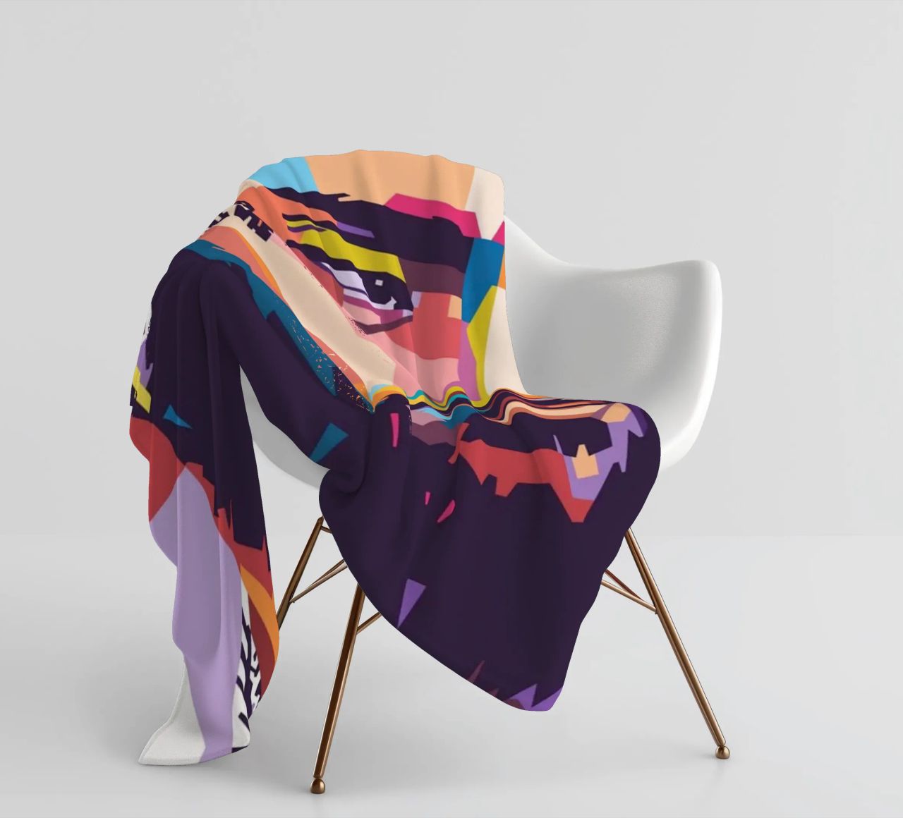Ritratto pop art di Nipsey Hussle coperta in pile da Hantamrata