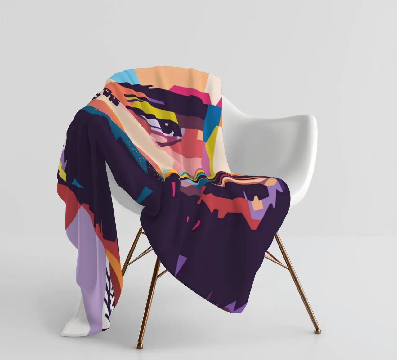 Ritratto pop art di Nipsey Hussle coperta in pile da Hantamrata