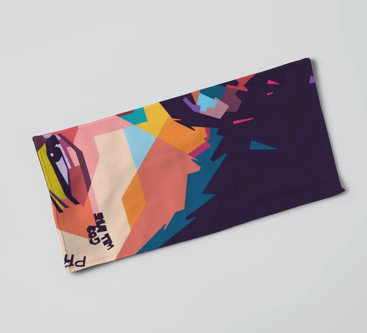 Ritratto pop art di Nipsey Hussle asciugamano da bagno da Hantamrata