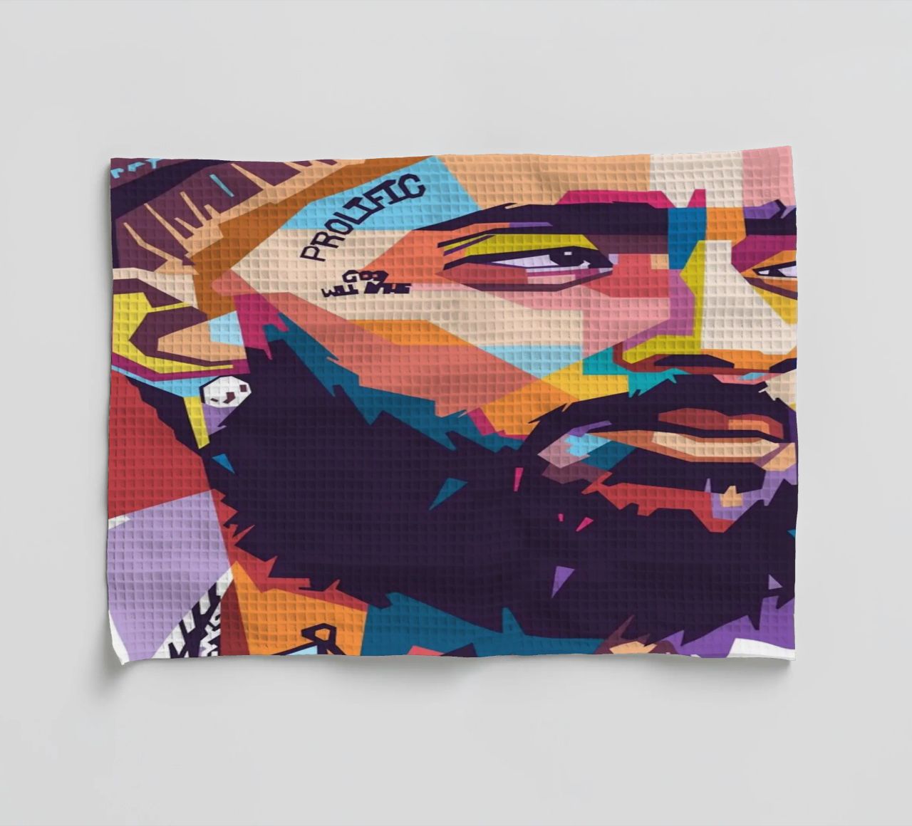 Nipsey Hussle Pop-Art-Porträt Geschirrtuch von Hantamrata