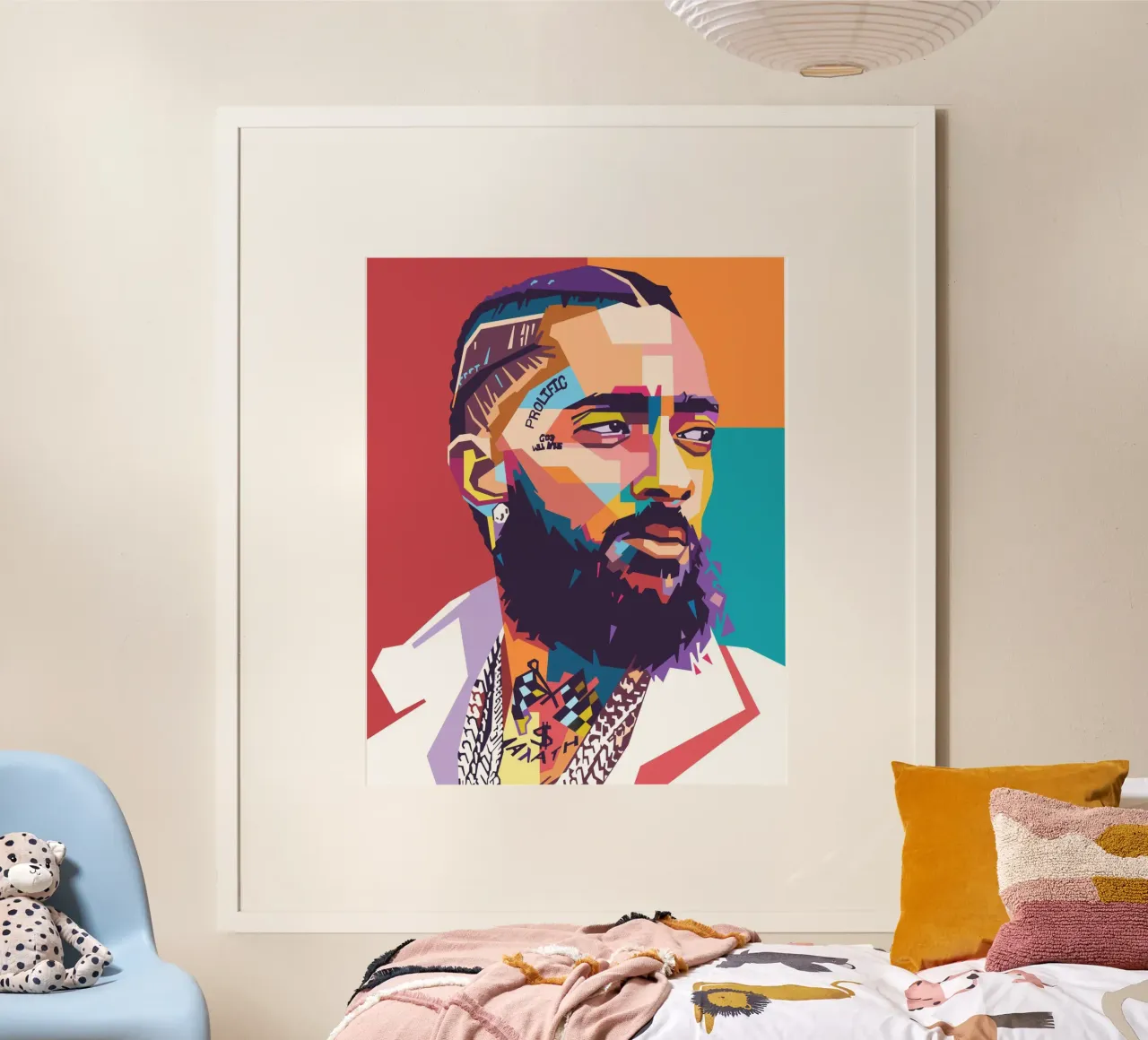 Nipsey Hussle Pop-Art-Porträt Hahnemühle von Hantamrata