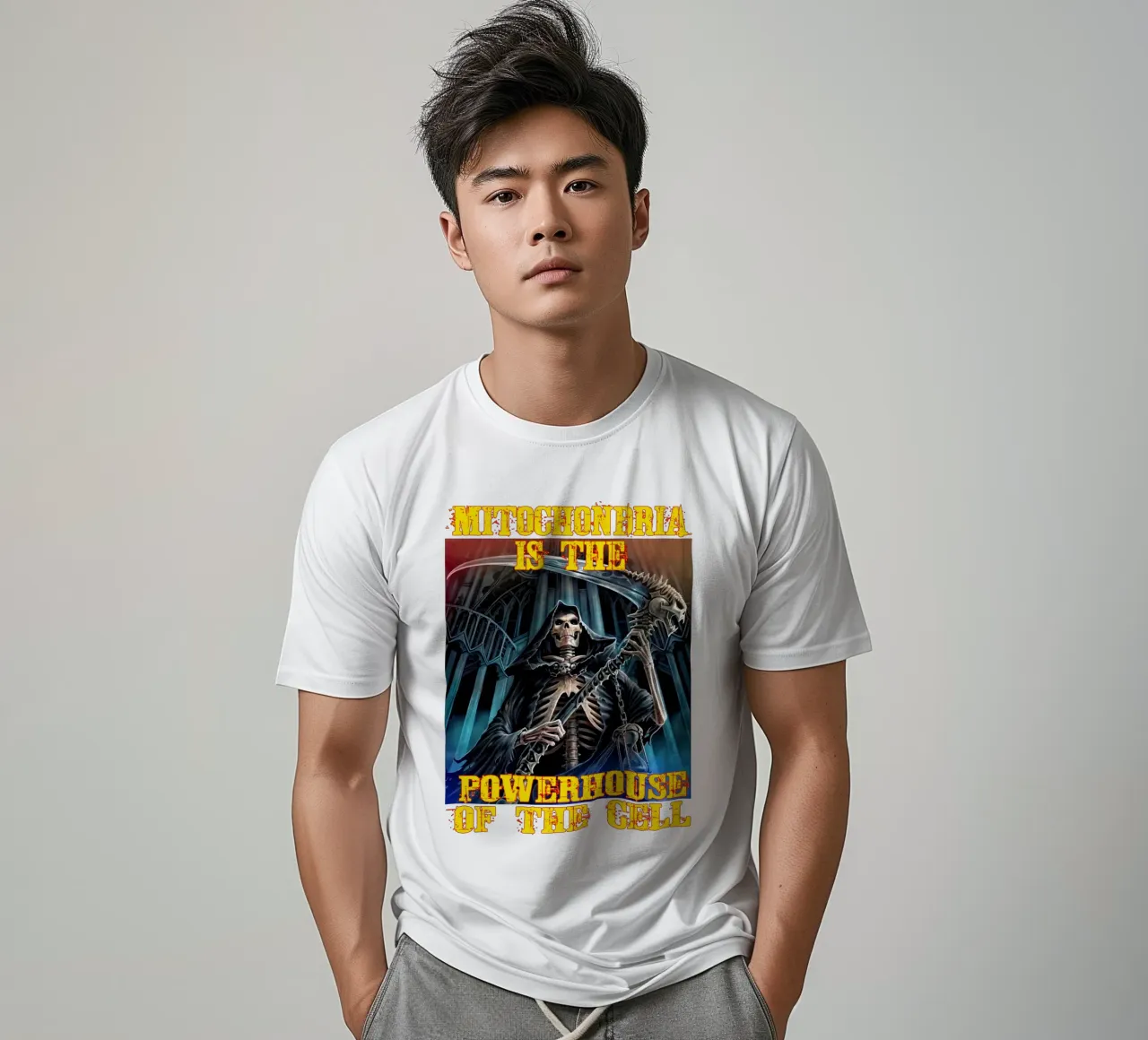 Mitocondri Divertente scheletro duro Meme Art t-shirt da samaras
