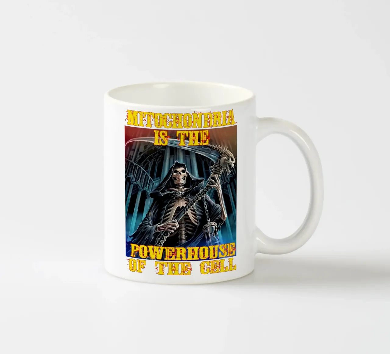 Mitocondri Divertente scheletro duro Meme Art tazza in ceramica da samaras
