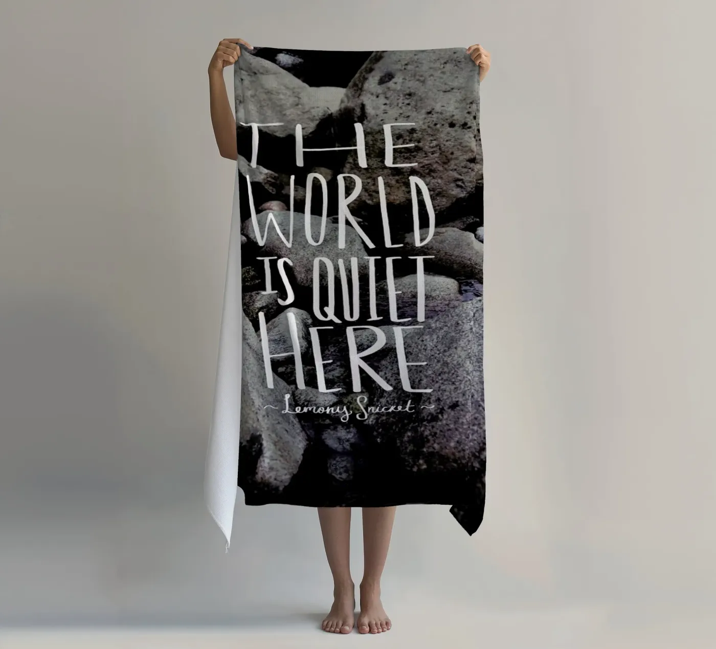 Quiet beach towel by Leah Flores