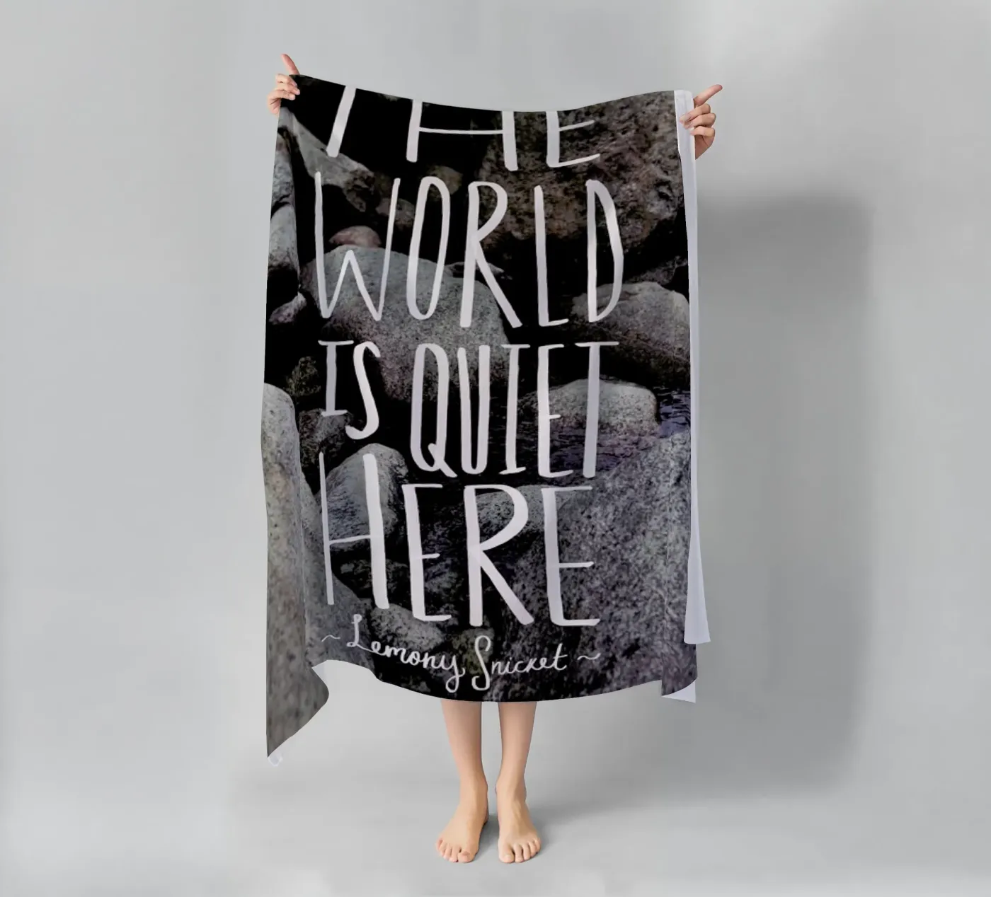 Quiet beach towel by Leah Flores