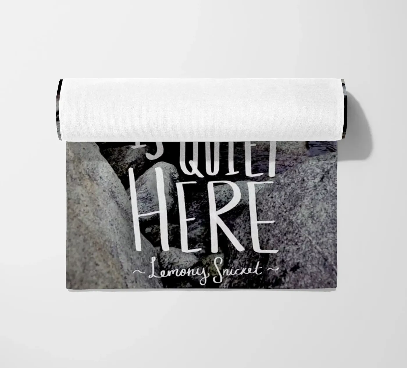 Quiet beach towel by Leah Flores