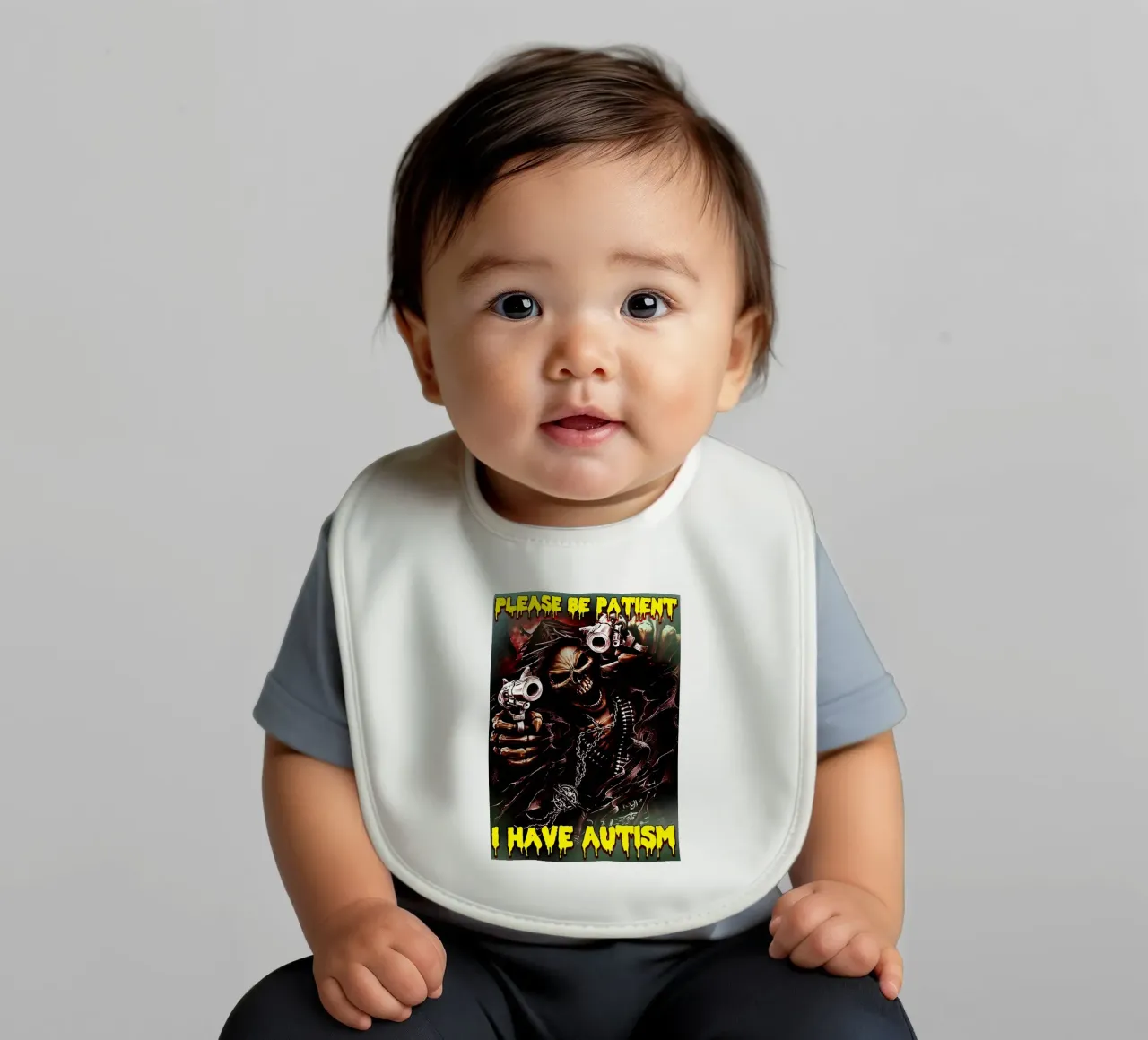 Scheletro duro meme Scheletro art design bavaglino da samaras