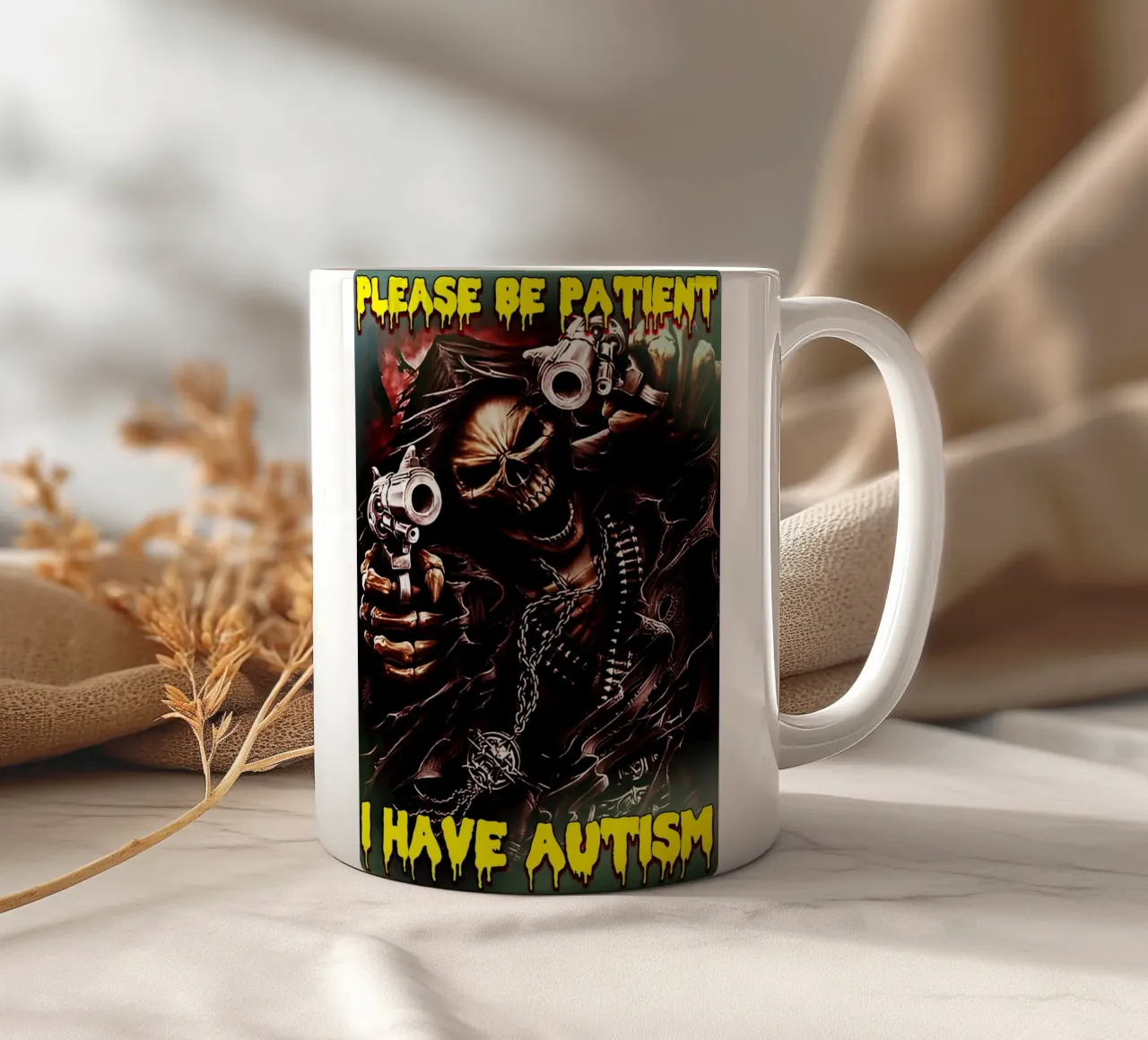 Scheletro duro meme Scheletro art design tazza in ceramica da samaras
