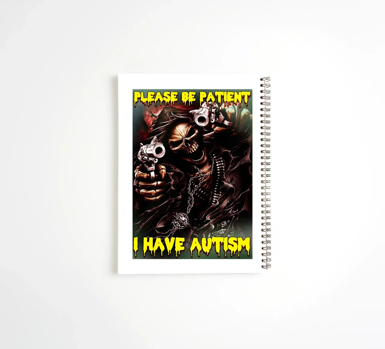 Hard skeleton meme Skeleton art design spiral notebook by samaras