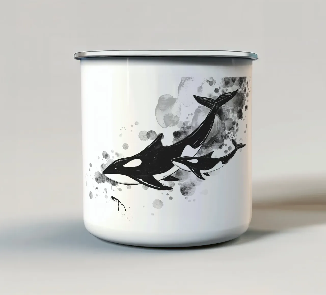 Piccola famiglia tazza in smalto da Stella-Illustrations
