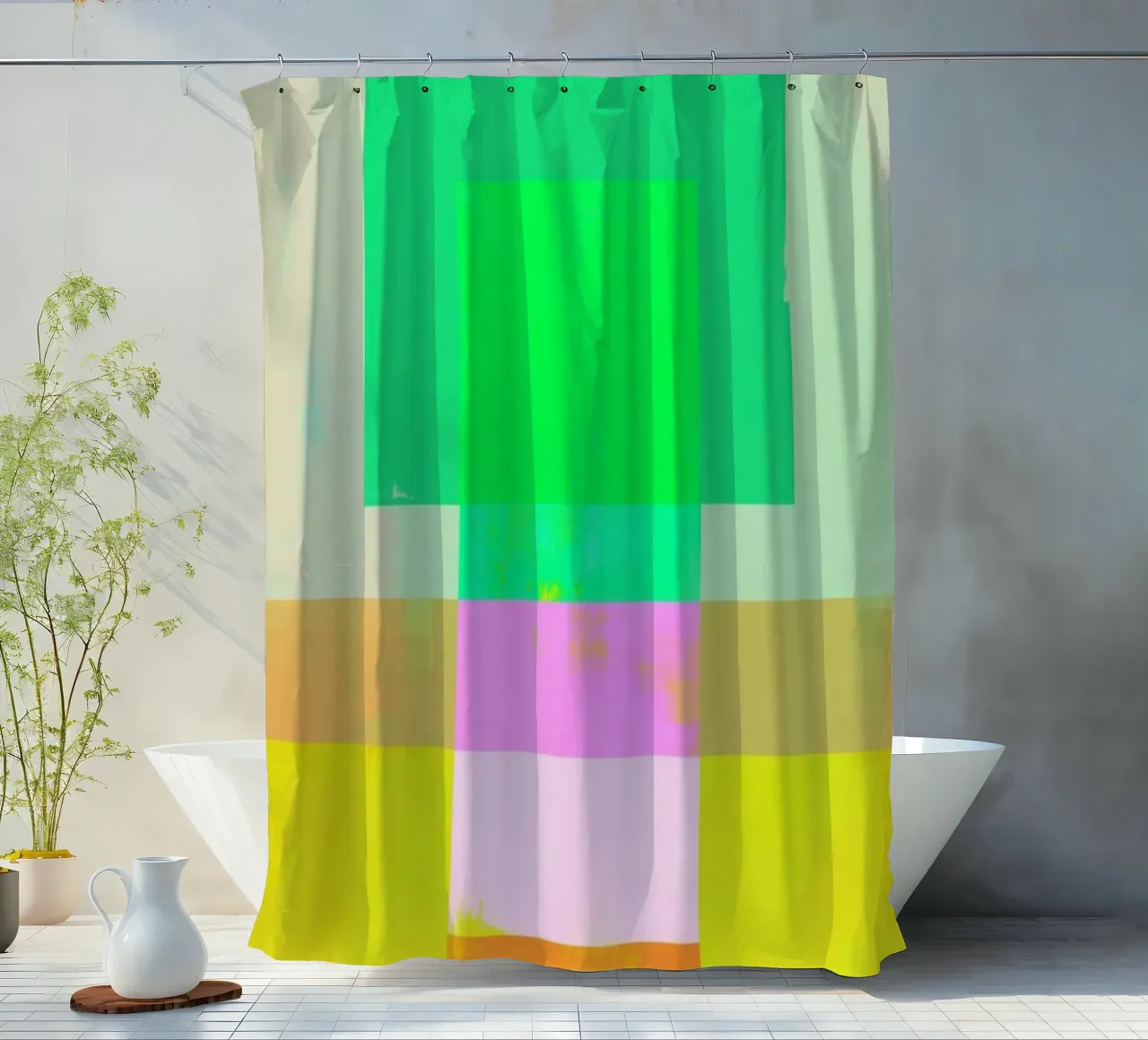 Abtract Geometry No.9 shower curtain by Metron