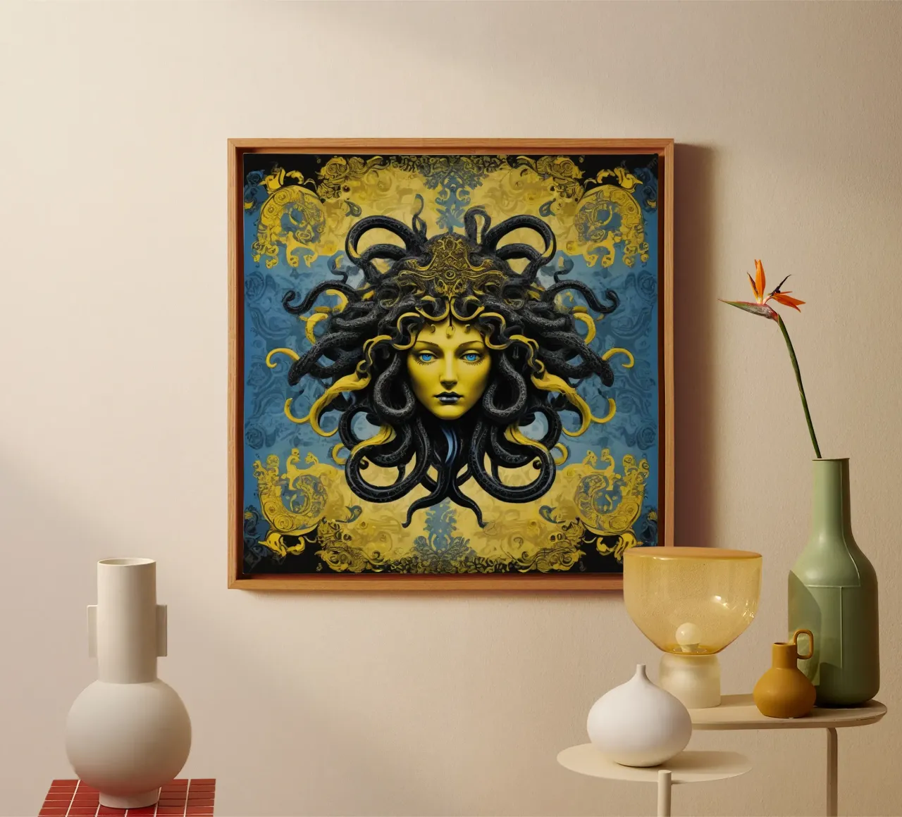 MEDUSA tela con Cornice a cassetta da CASTILO