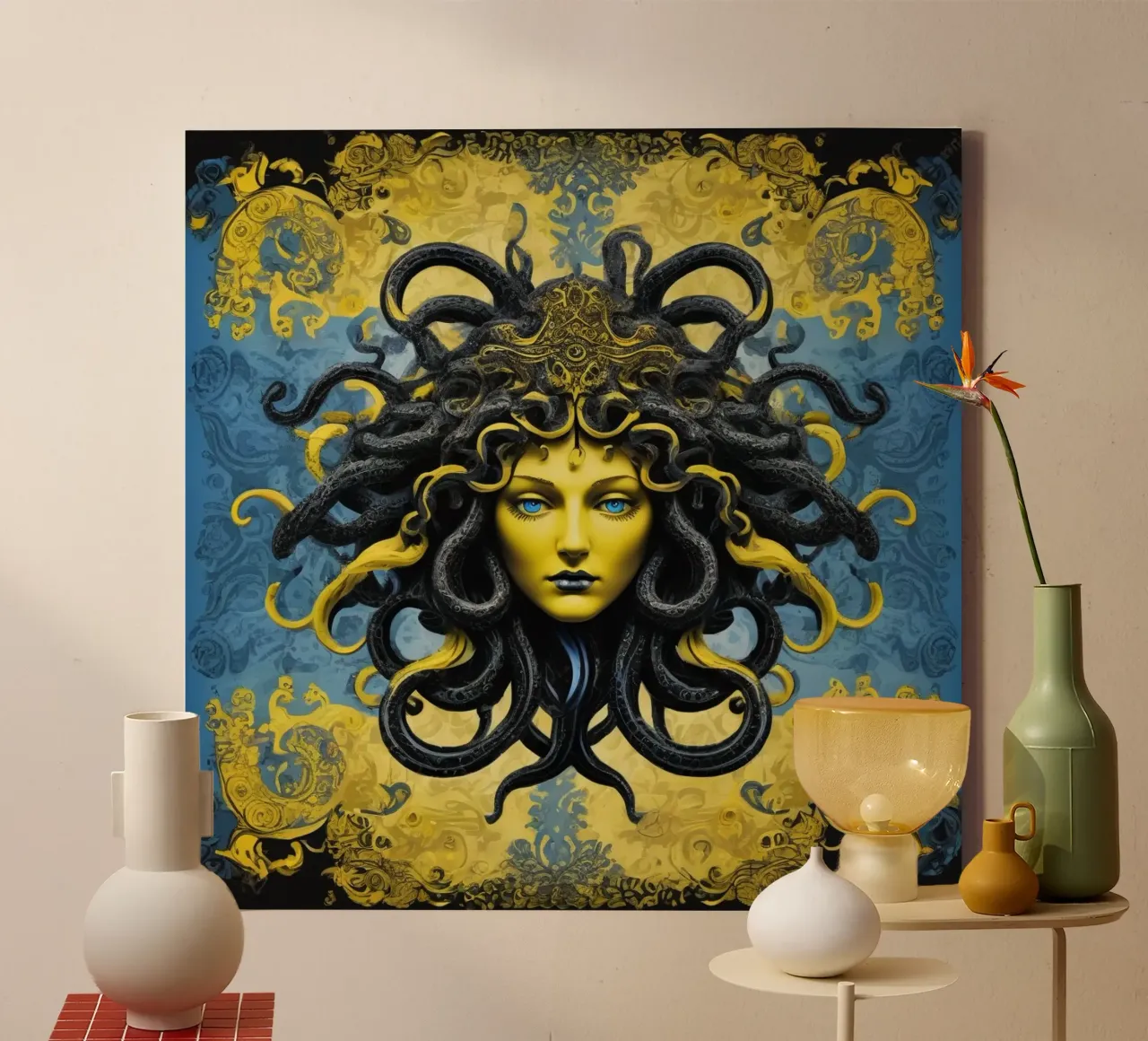 MEDUSA tela con Cornice a cassetta da CASTILO
