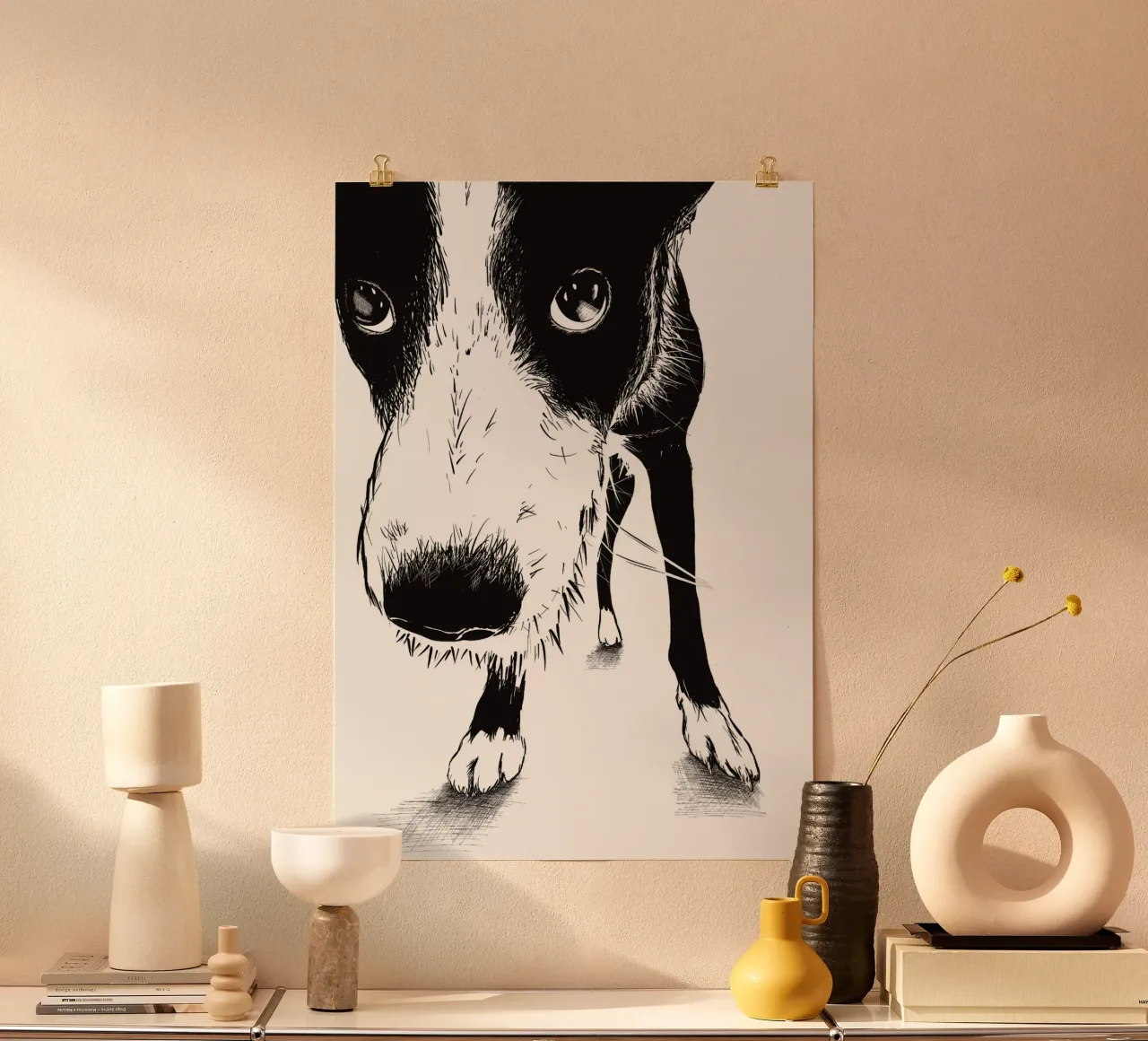 Ritratto di cane poster da Stella-Illustrations